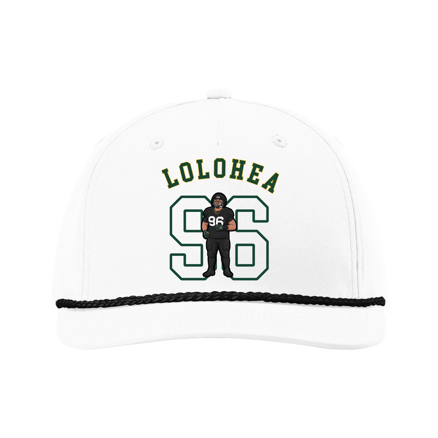 Five-Panel Classic Rope Cap — Shirsey Arch in White