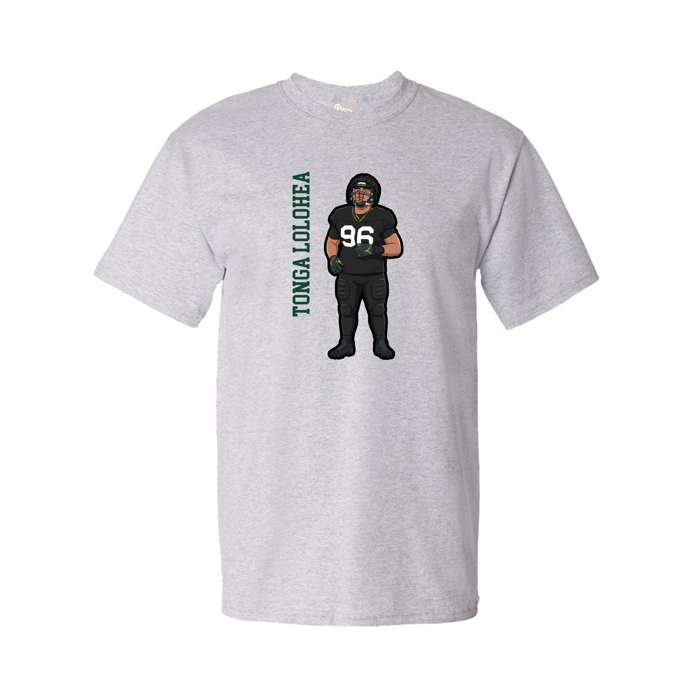 Tee — Name Vertical in Grey