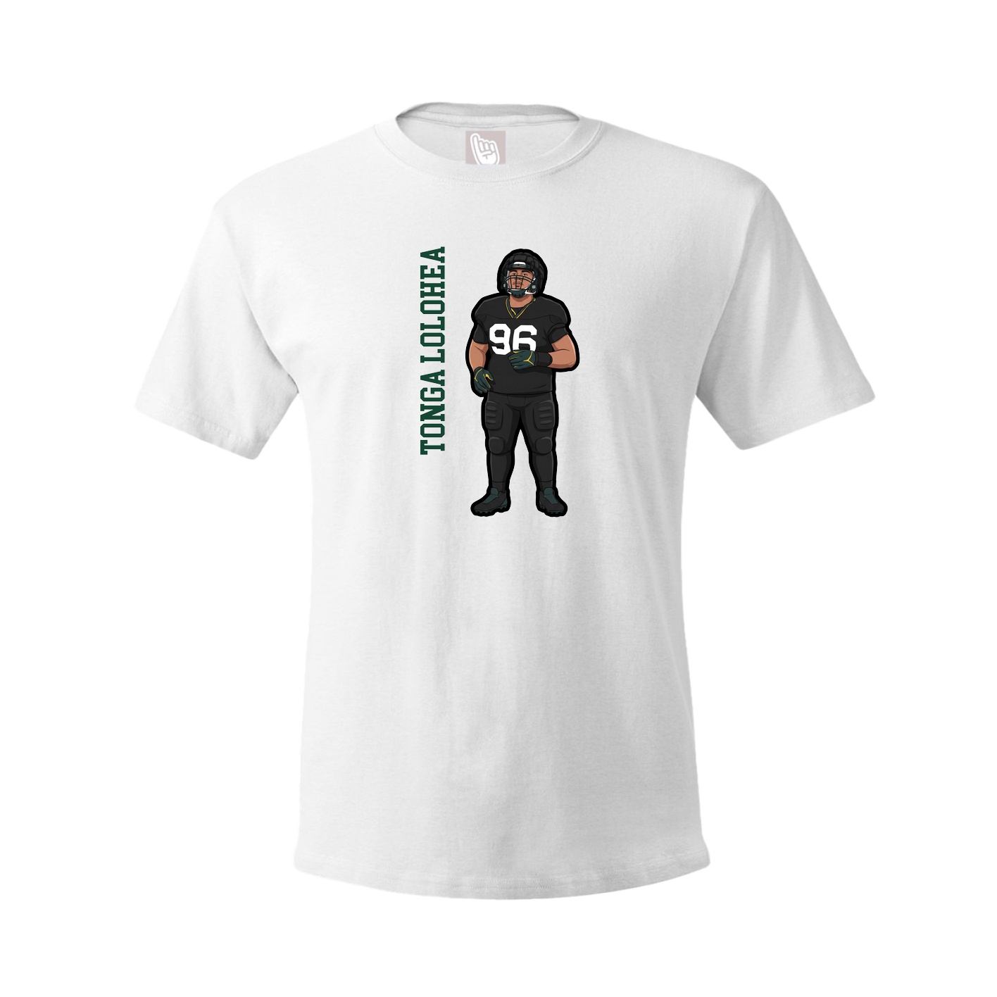 Youth Tee — Name Vertical in White