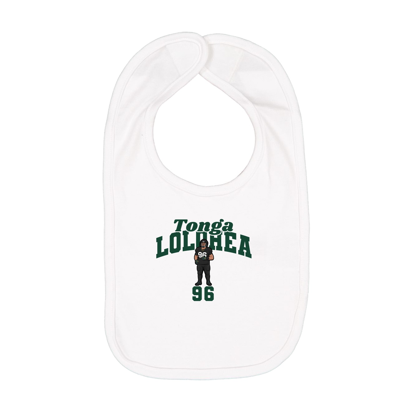 Infant Bib — Signature Arch in White