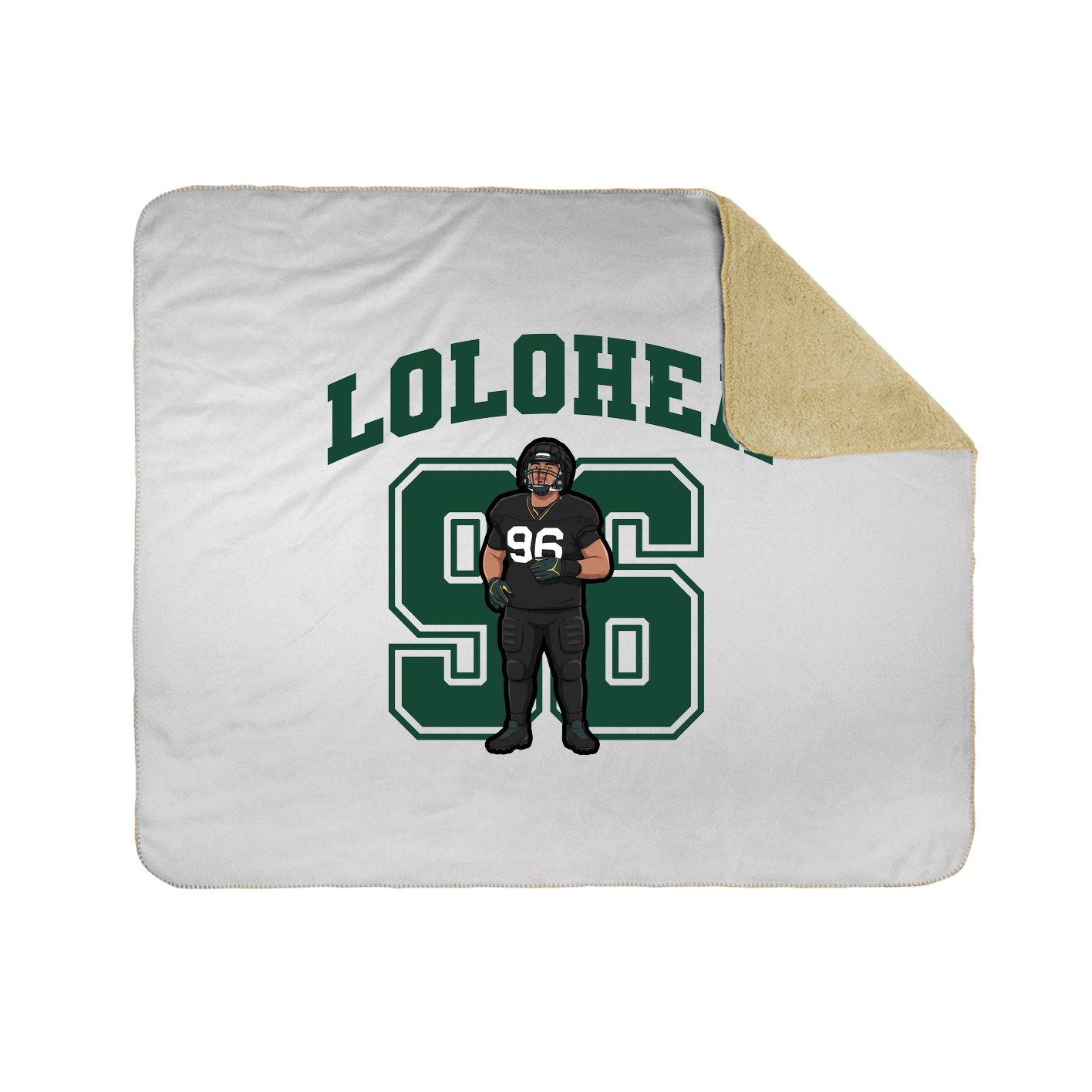 Throw Blanket — Number in White