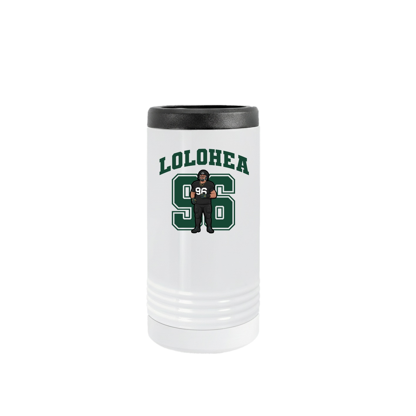 Slim Beverage Holder — Number in White