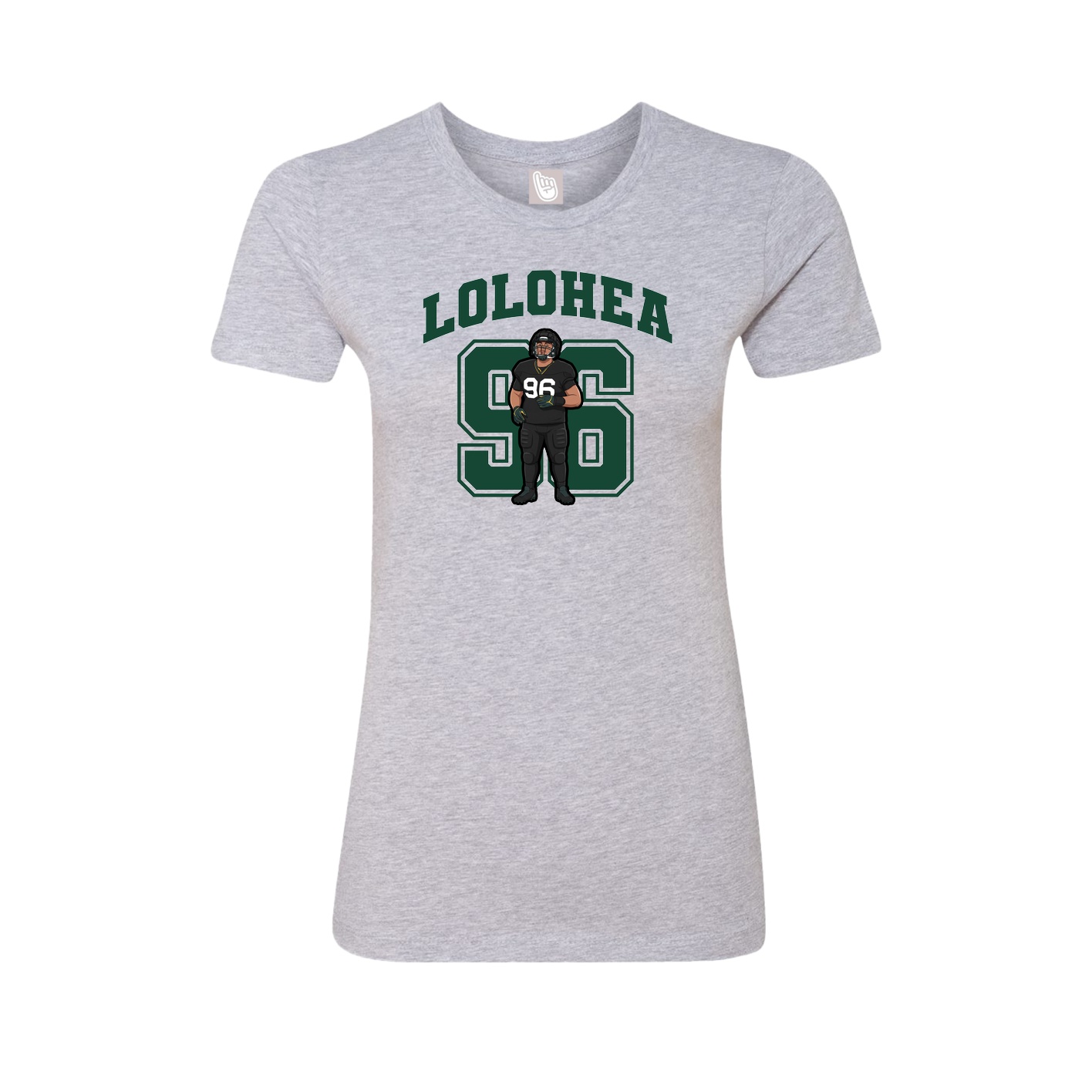 Fitted Women's Tee — Number in Grey