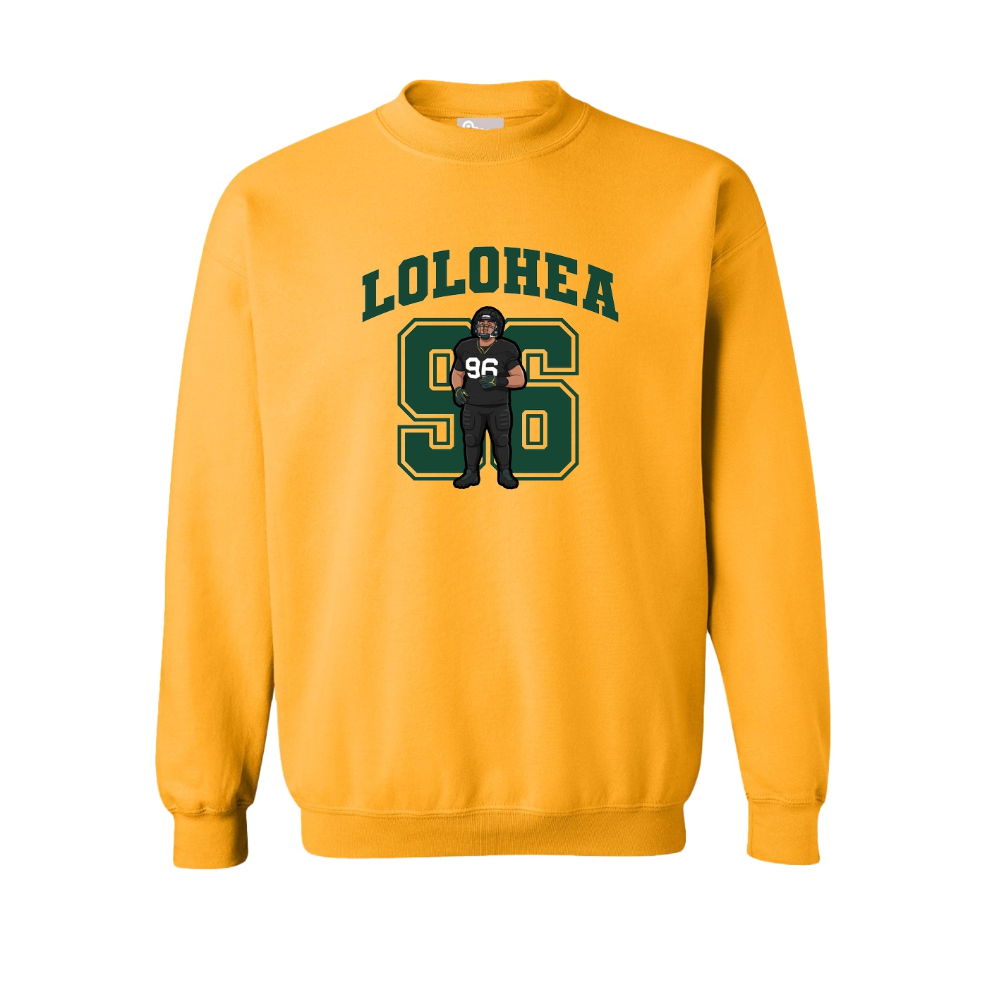 Fleece Crew — Number in Gold