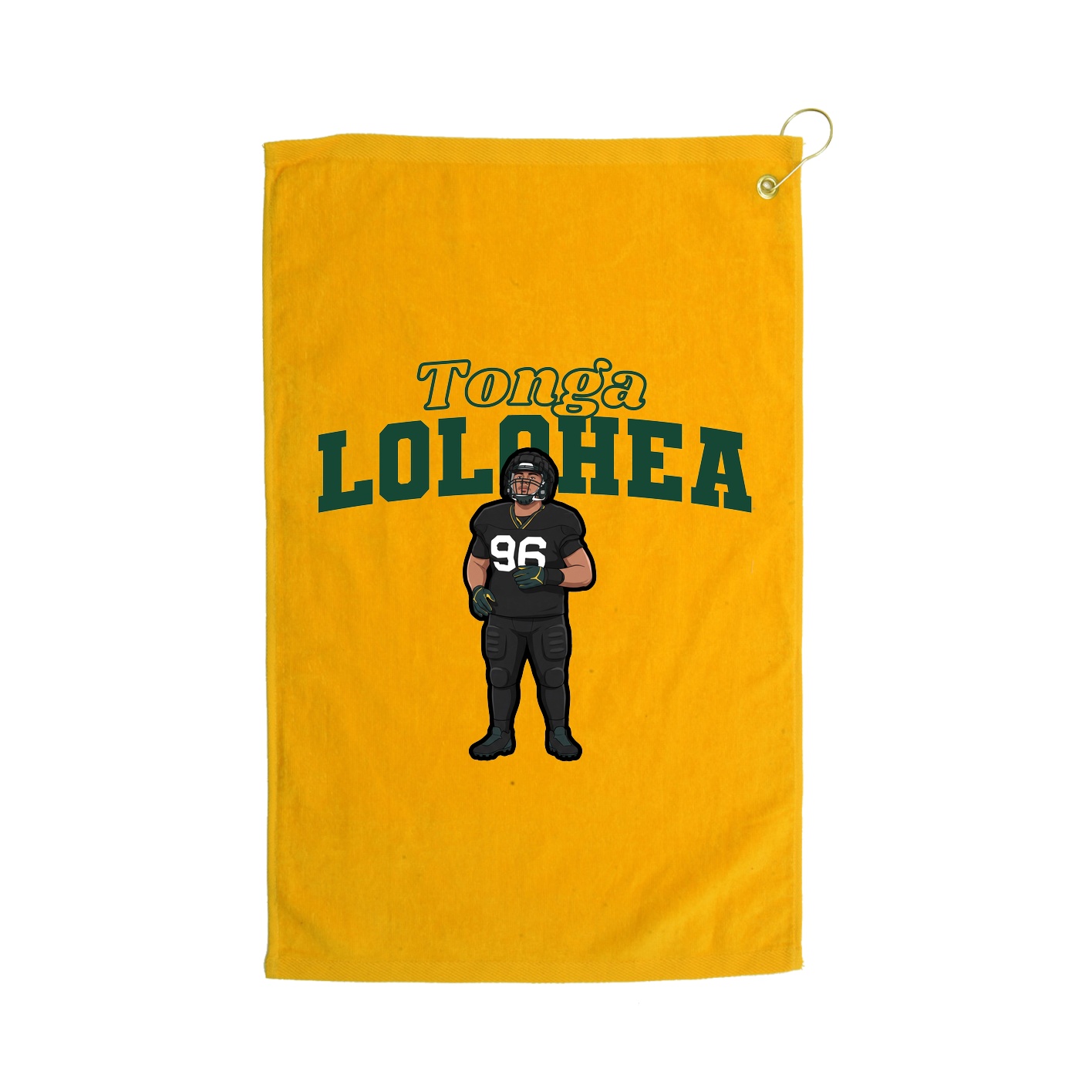 Golf Towel — Name Arch in Gold