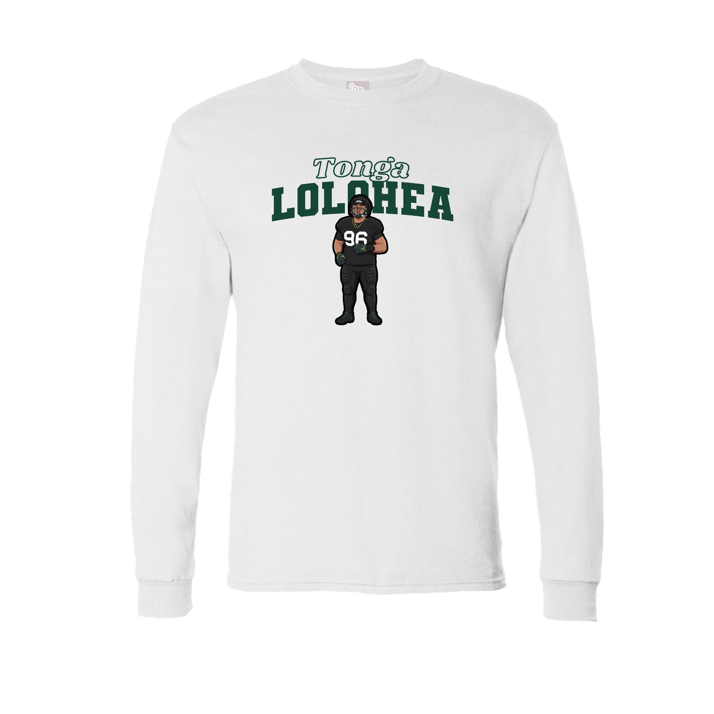 Long Sleeve Tee — Name Arch in White