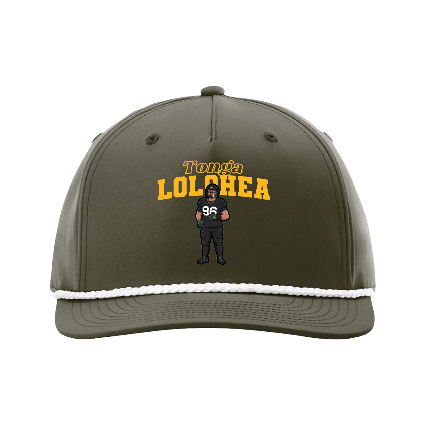 Five-Panel Classic Rope Cap — Name Arch in Green