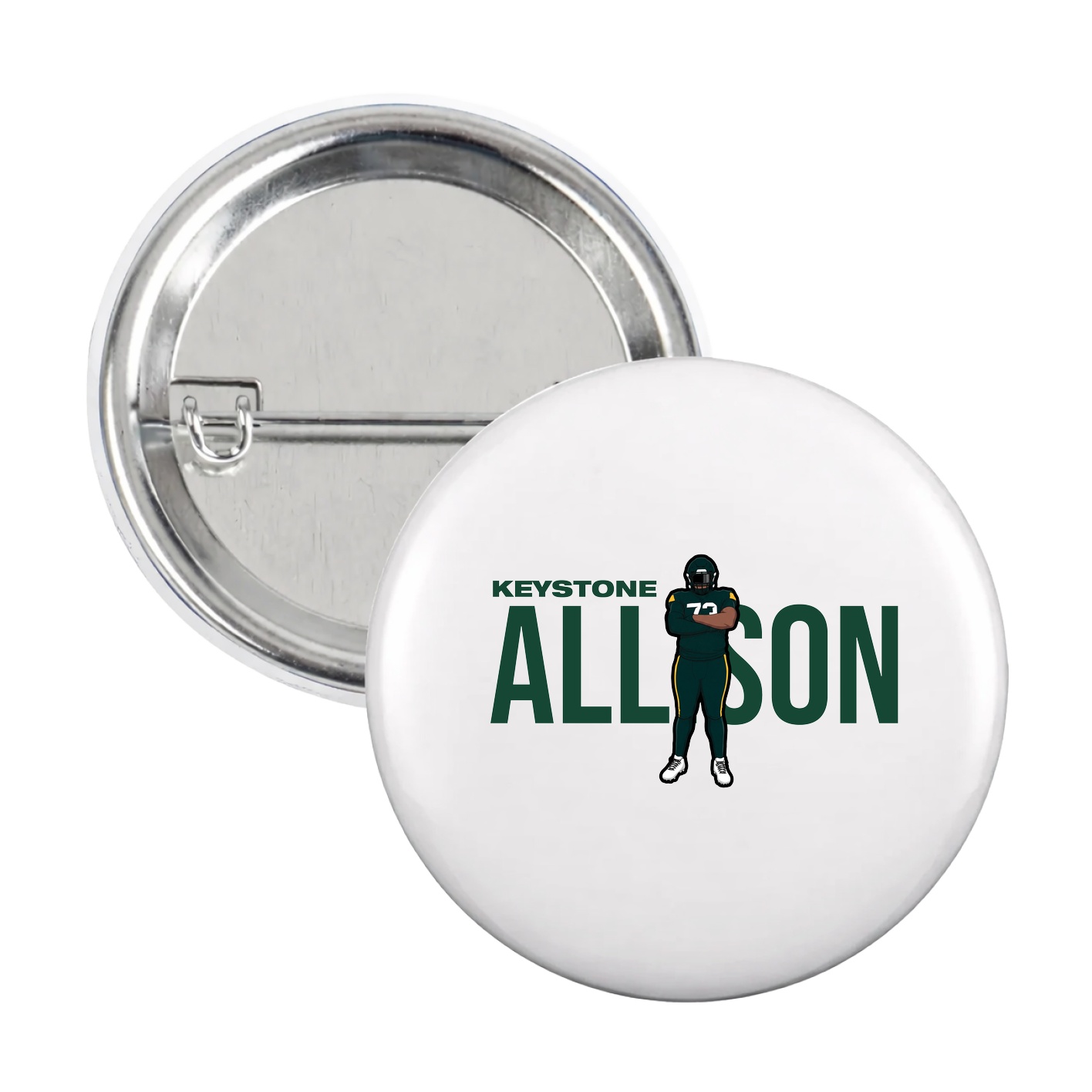 Game Day Button — Player Name in White