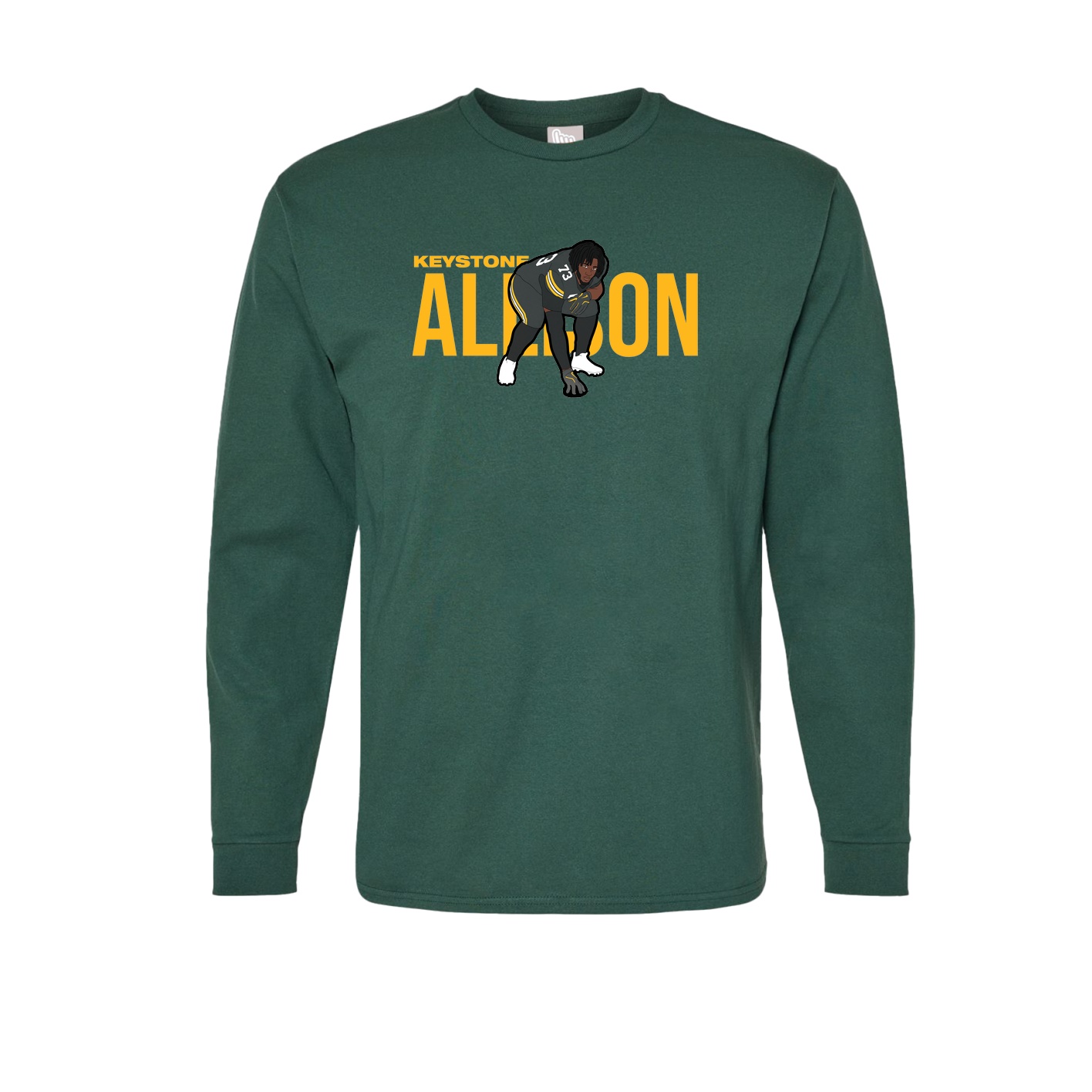 Long Sleeve Tee — Player Name in Green