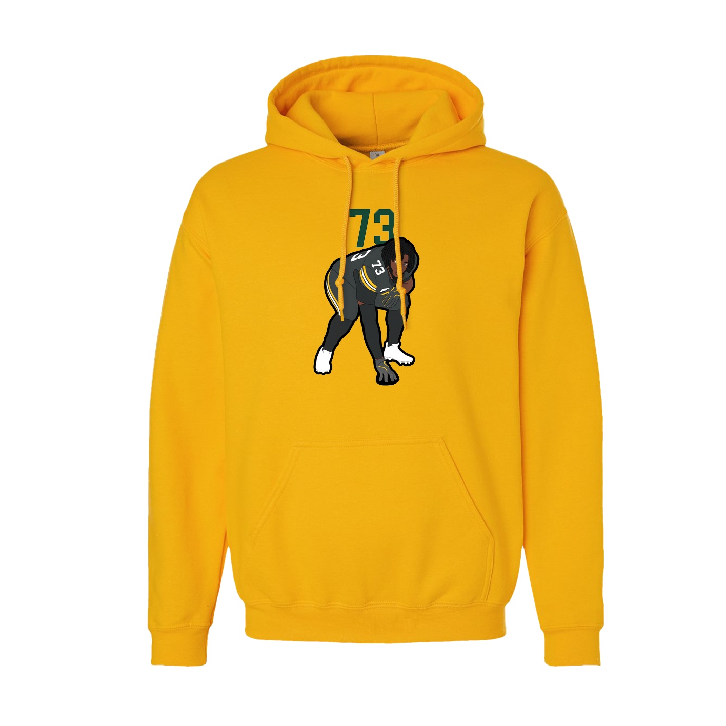 Hoodie — Number Top in Gold