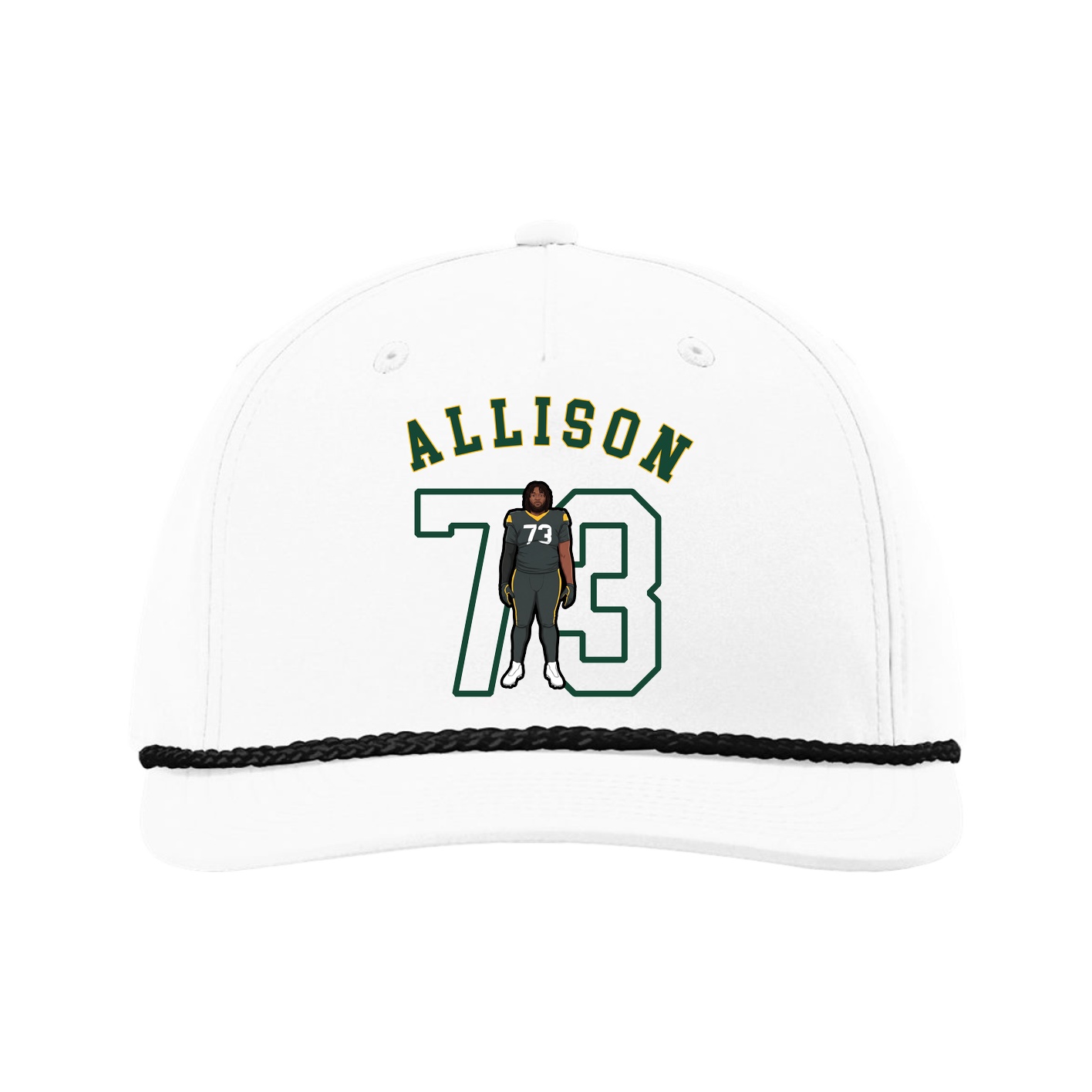 Five-Panel Classic Rope Cap — Shirsey Arch in White