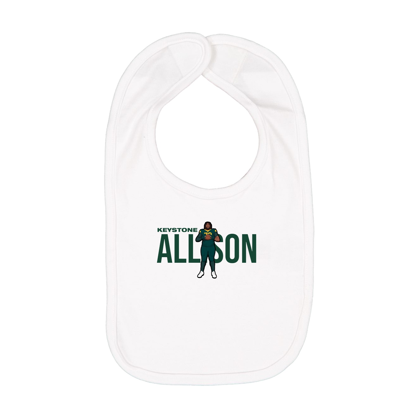 Infant Bib — Player Name in White