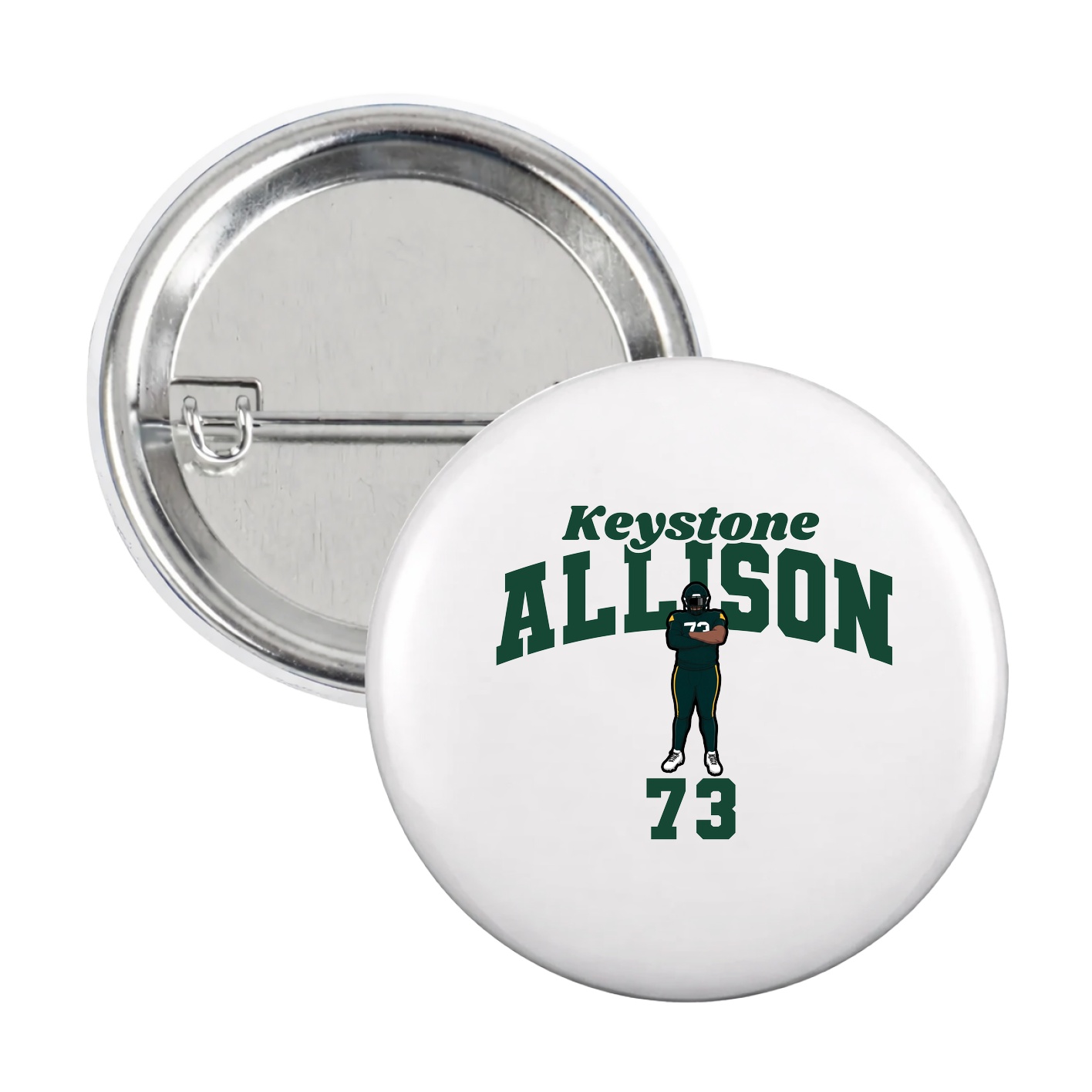 Game Day Button — Signature Arch in White