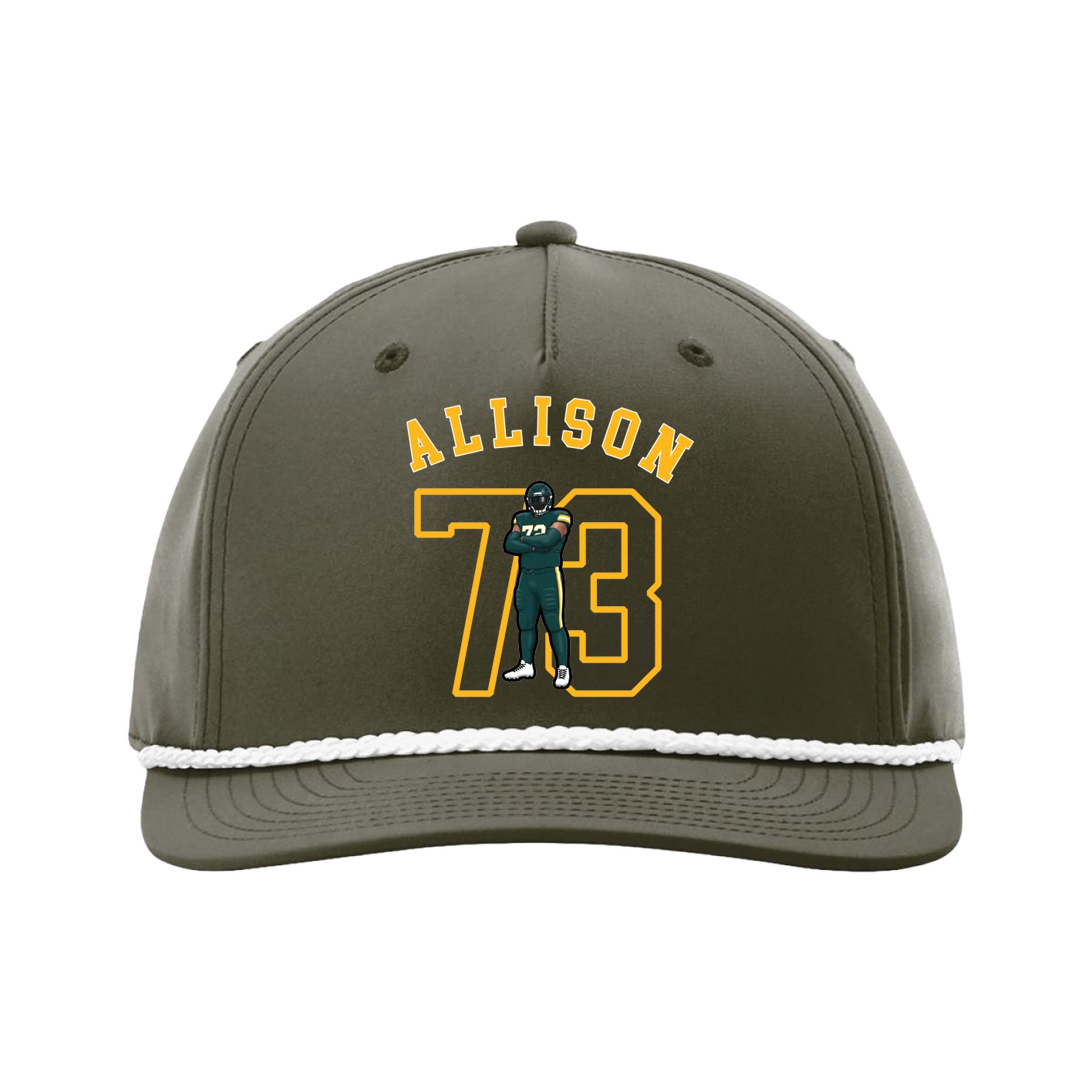 Five-Panel Classic Rope Cap — Shirsey Arch in Green