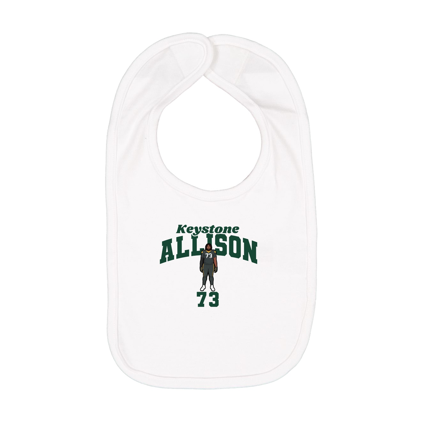 Infant Bib — Signature Arch in White