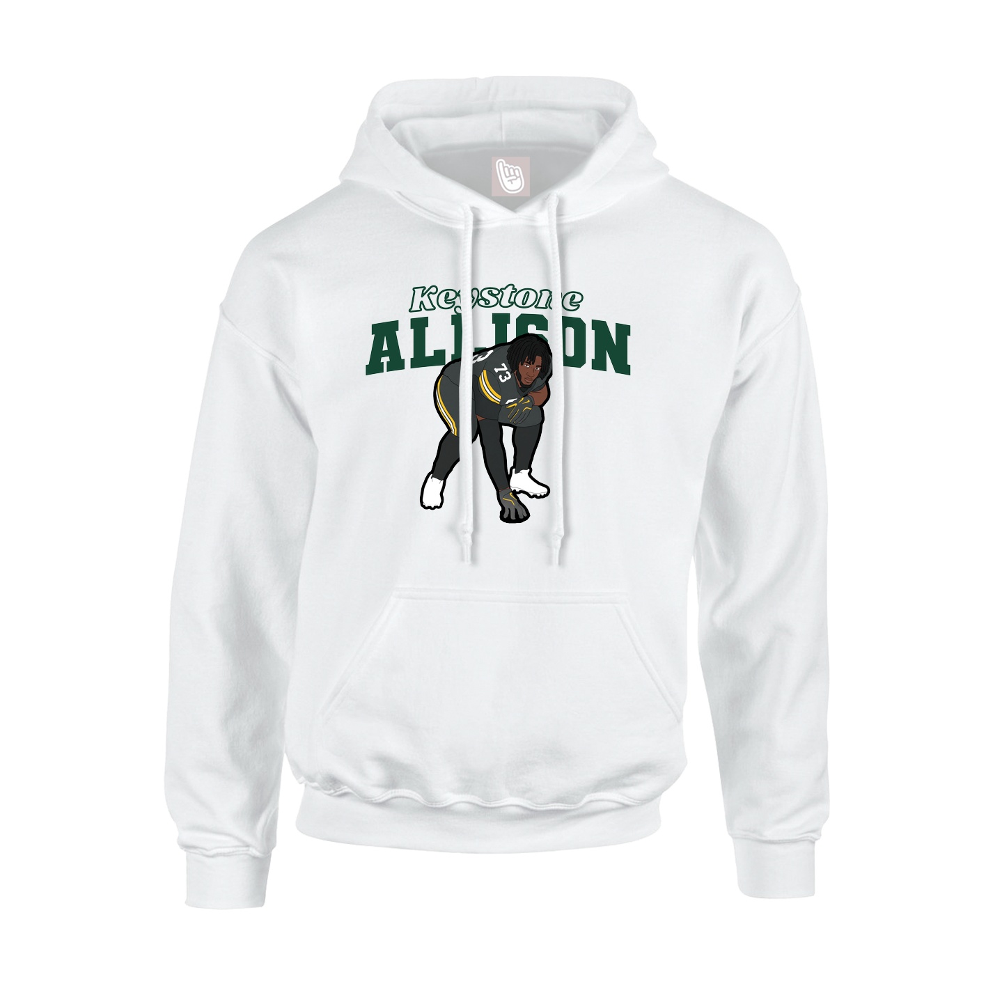 Hoodie — Name Arch in White