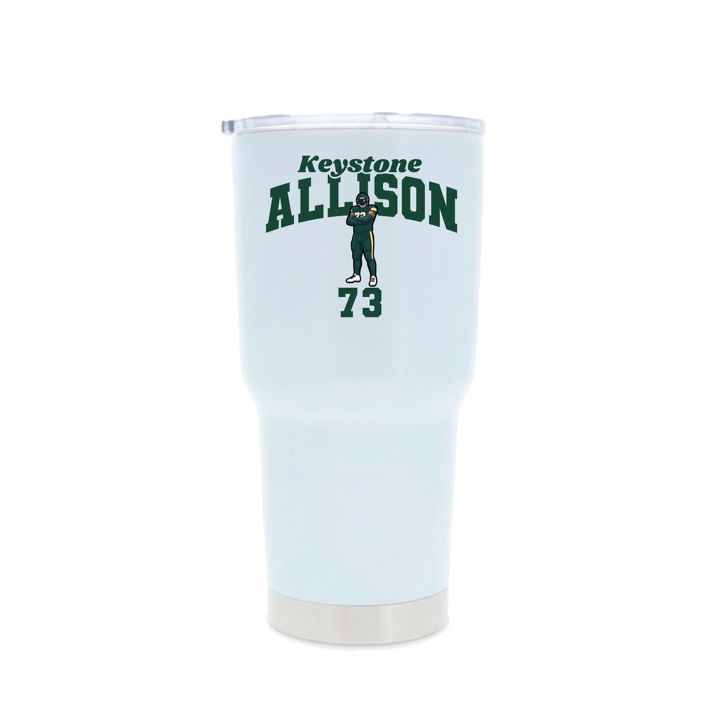 30oz Stainless Steel Tumbler — Signature Arch in White