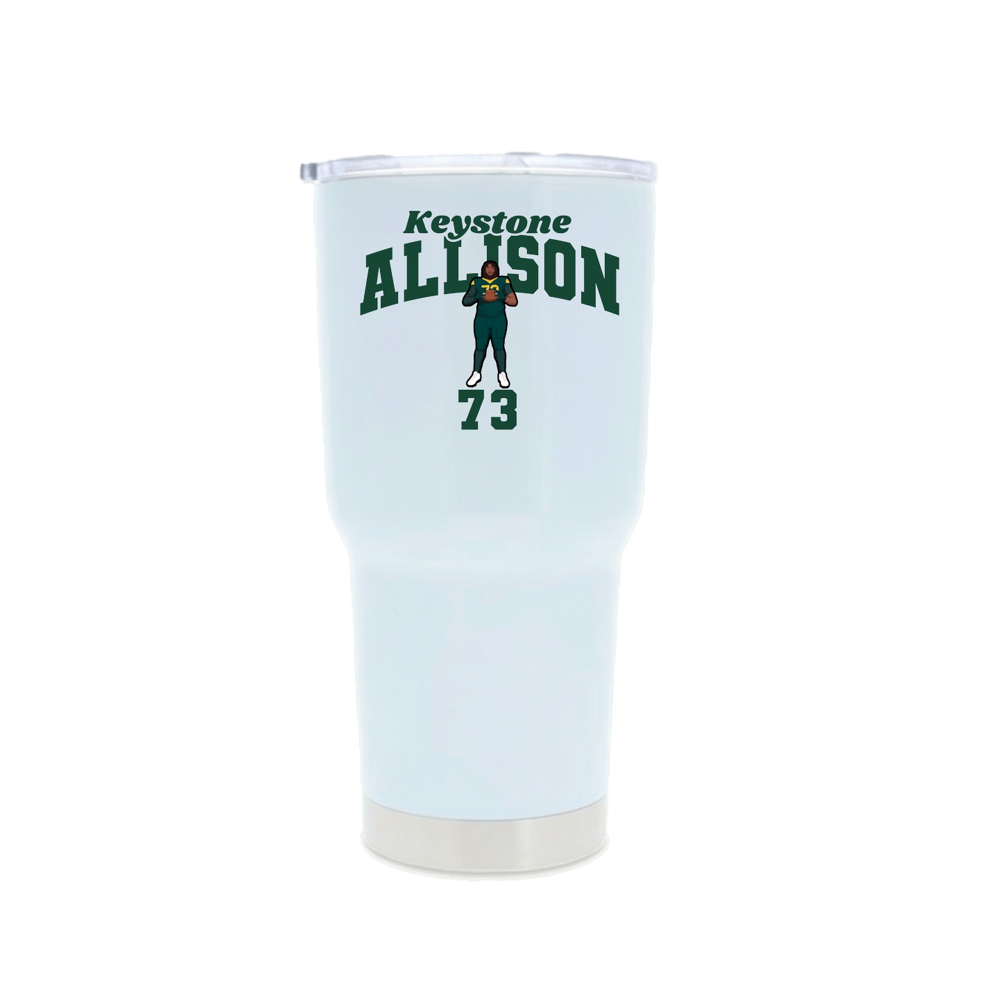 30oz Stainless Steel Tumbler — Signature Arch in White