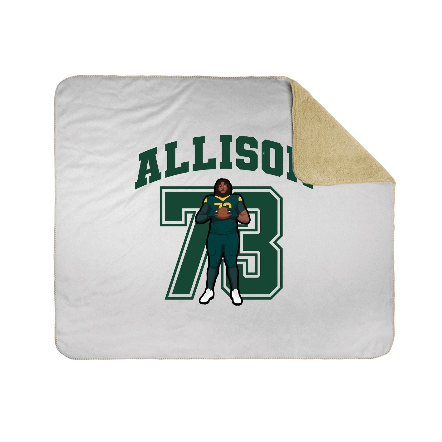 Throw Blanket — Number in White