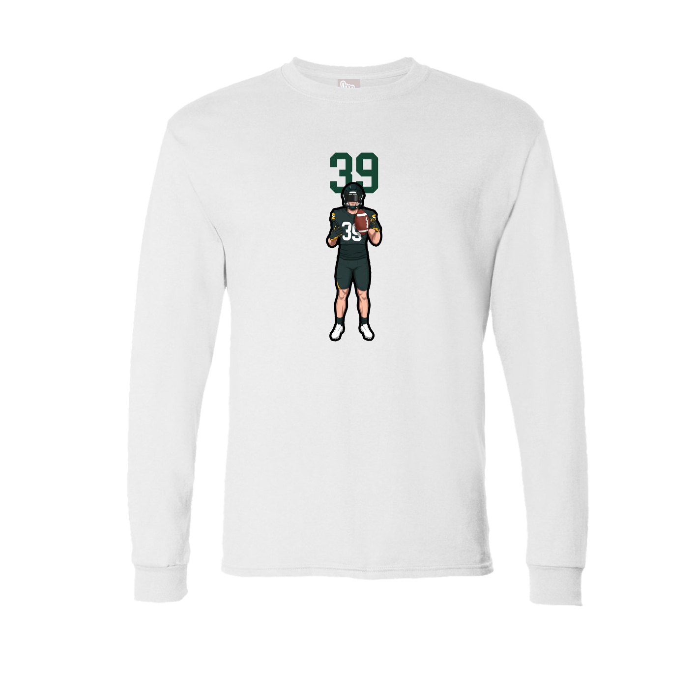 Long Sleeve Tee — Number Top in White