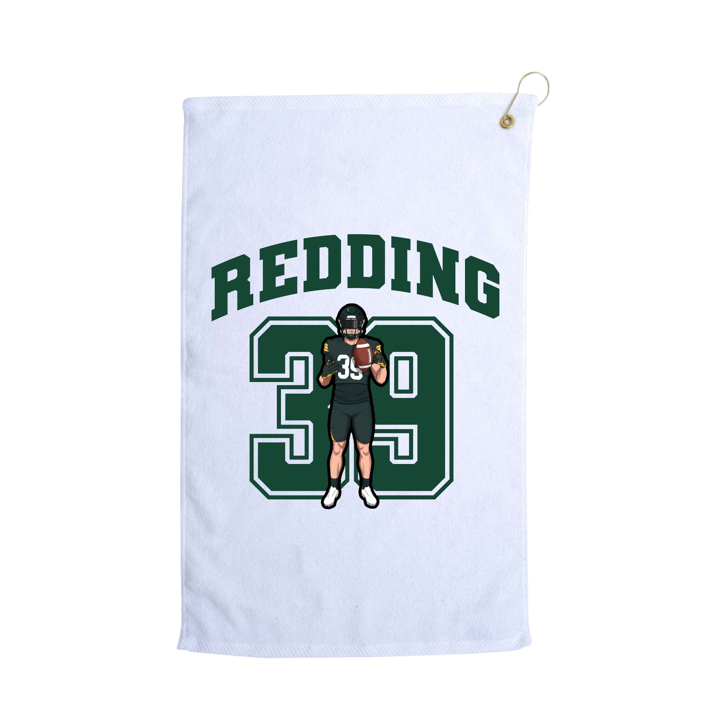 Golf Towel — Number in White