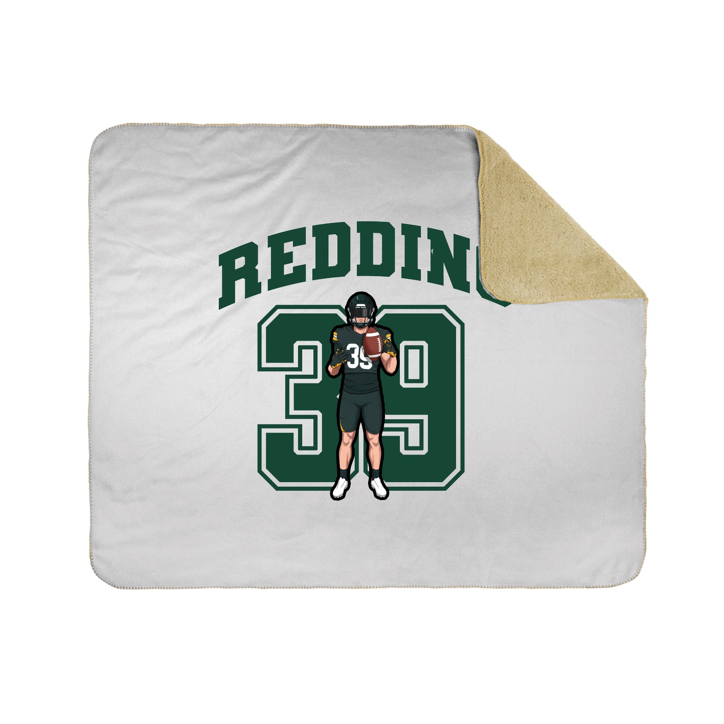 Throw Blanket — Number in White