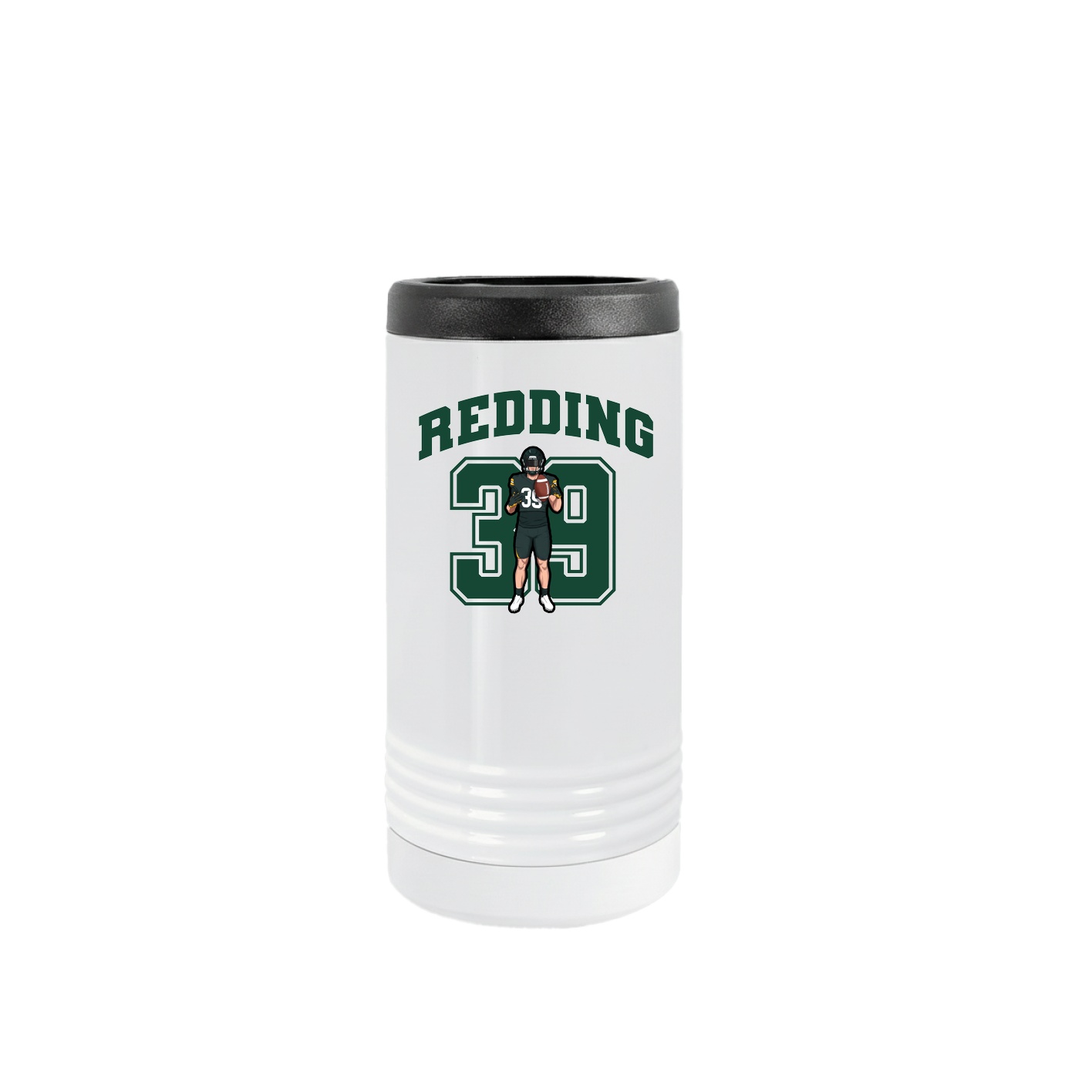 Slim Beverage Holder — Number in White
