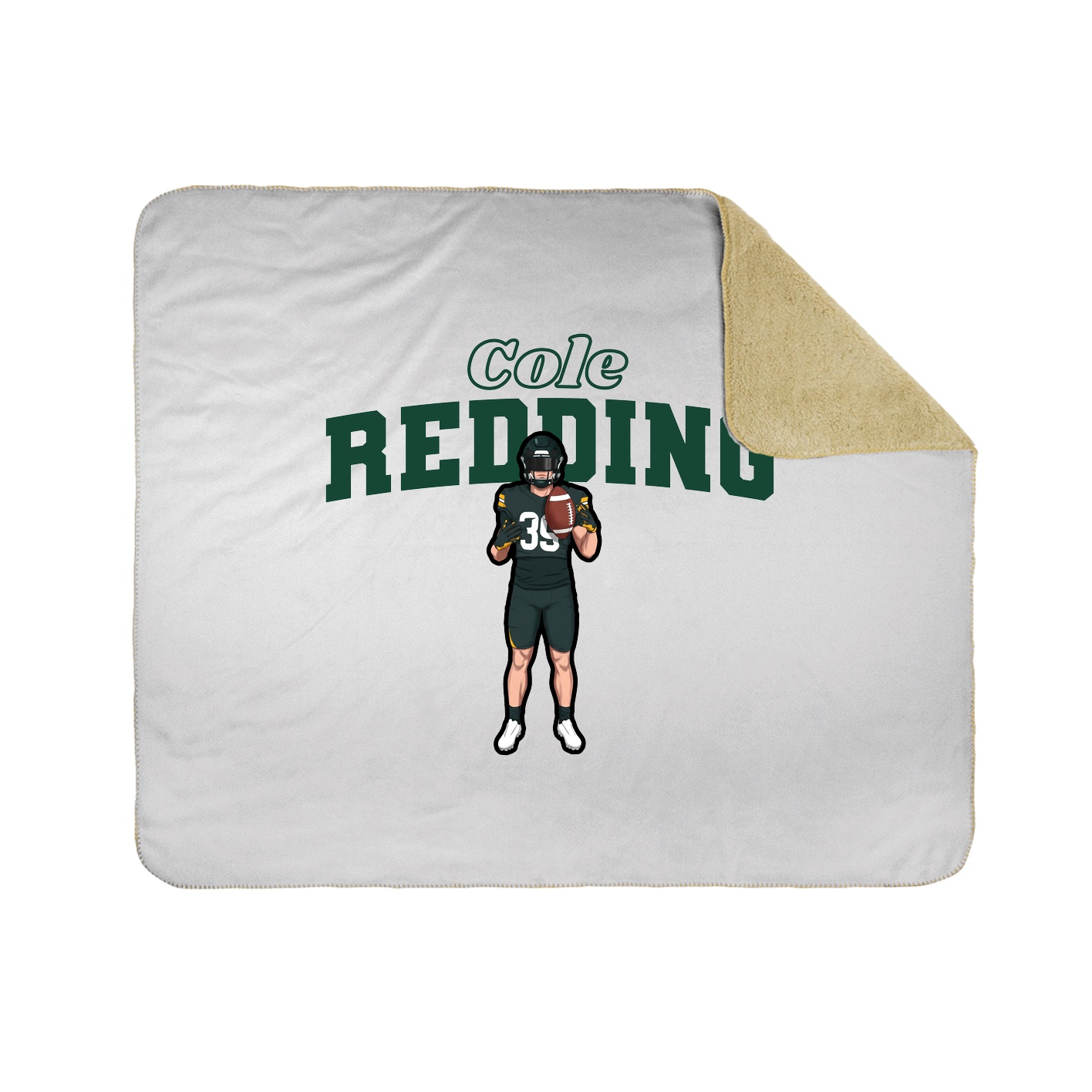 Throw Blanket — Name Arch in White