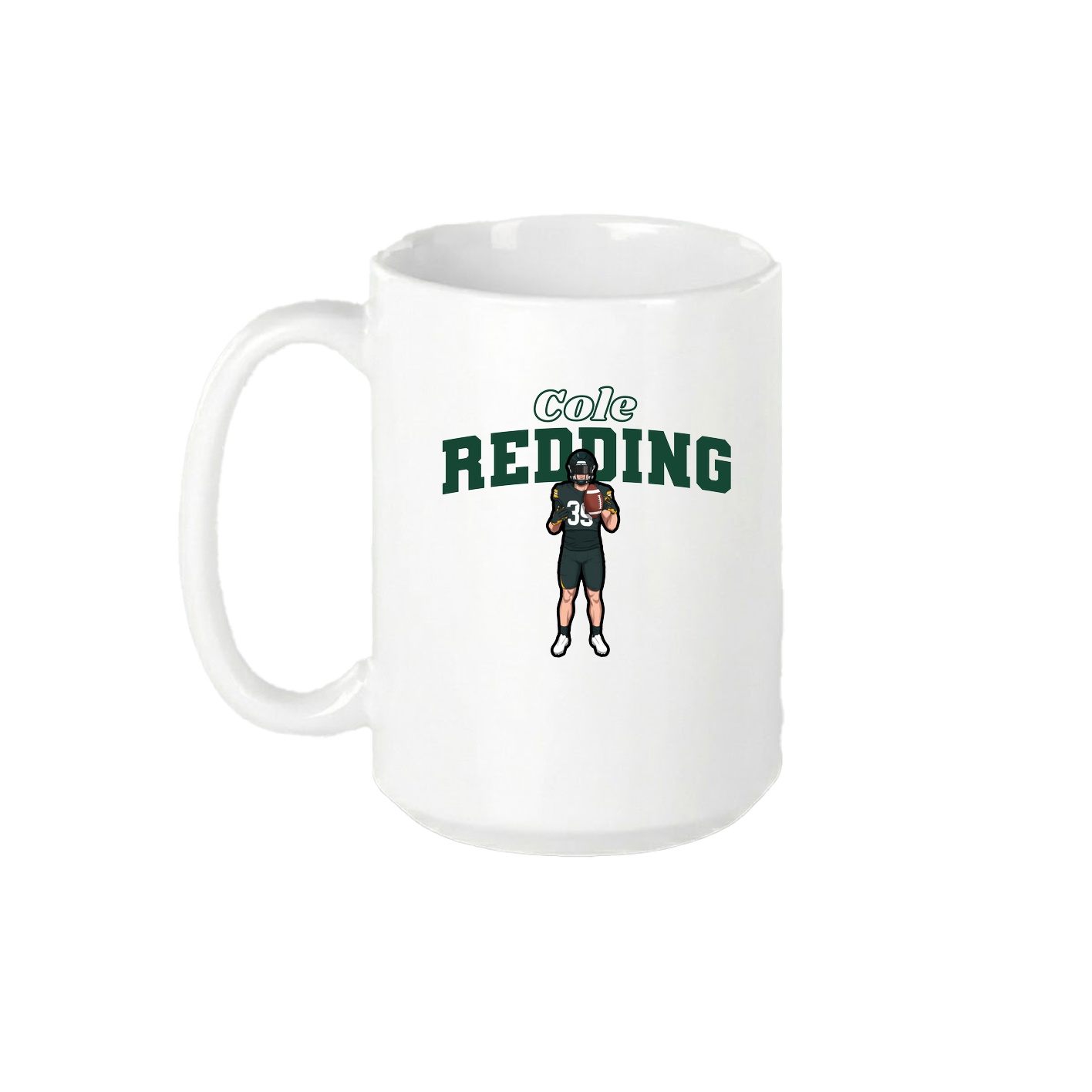 15oz Coffee Mug — Name Arch in White
