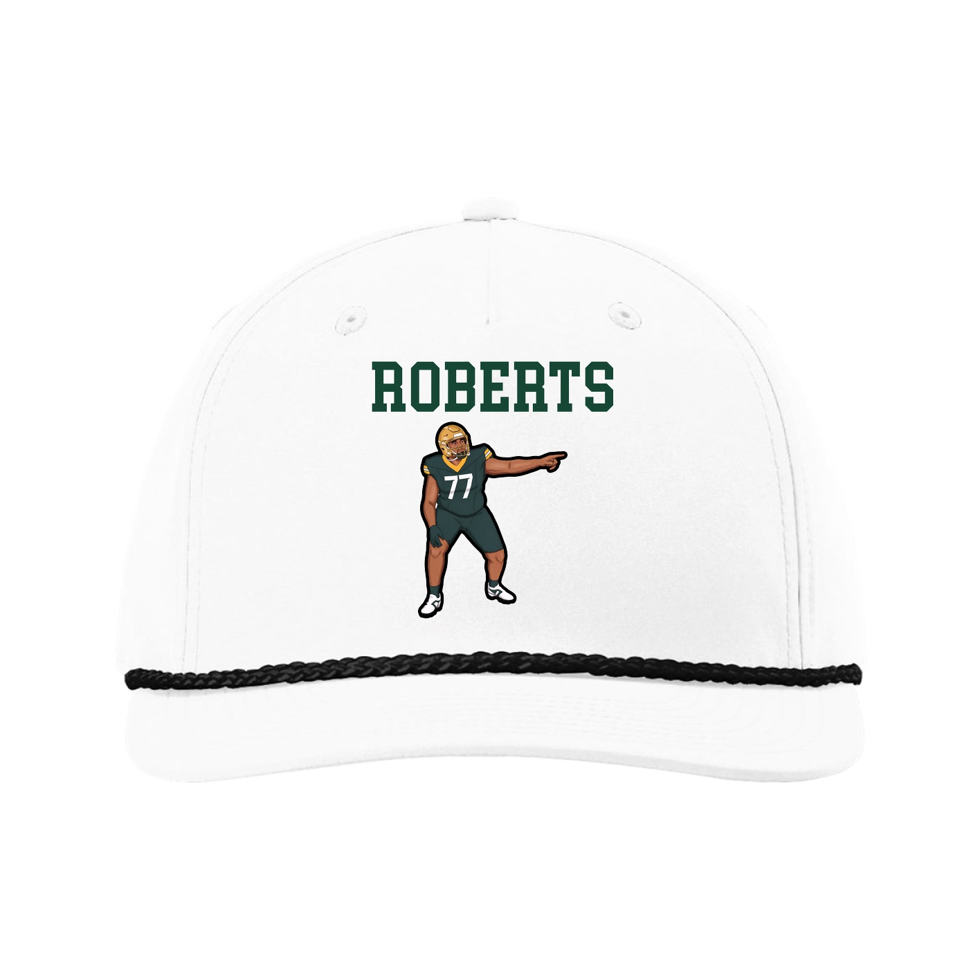 Five-Panel Classic Rope Cap — Shirsey in White
