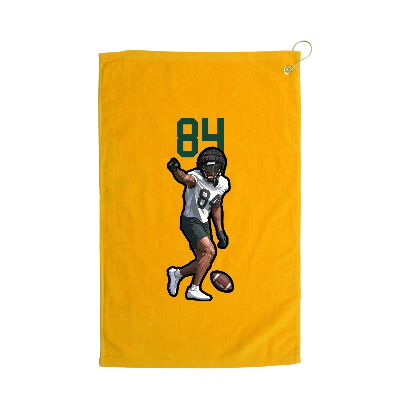 Golf Towel — Number Top in Gold