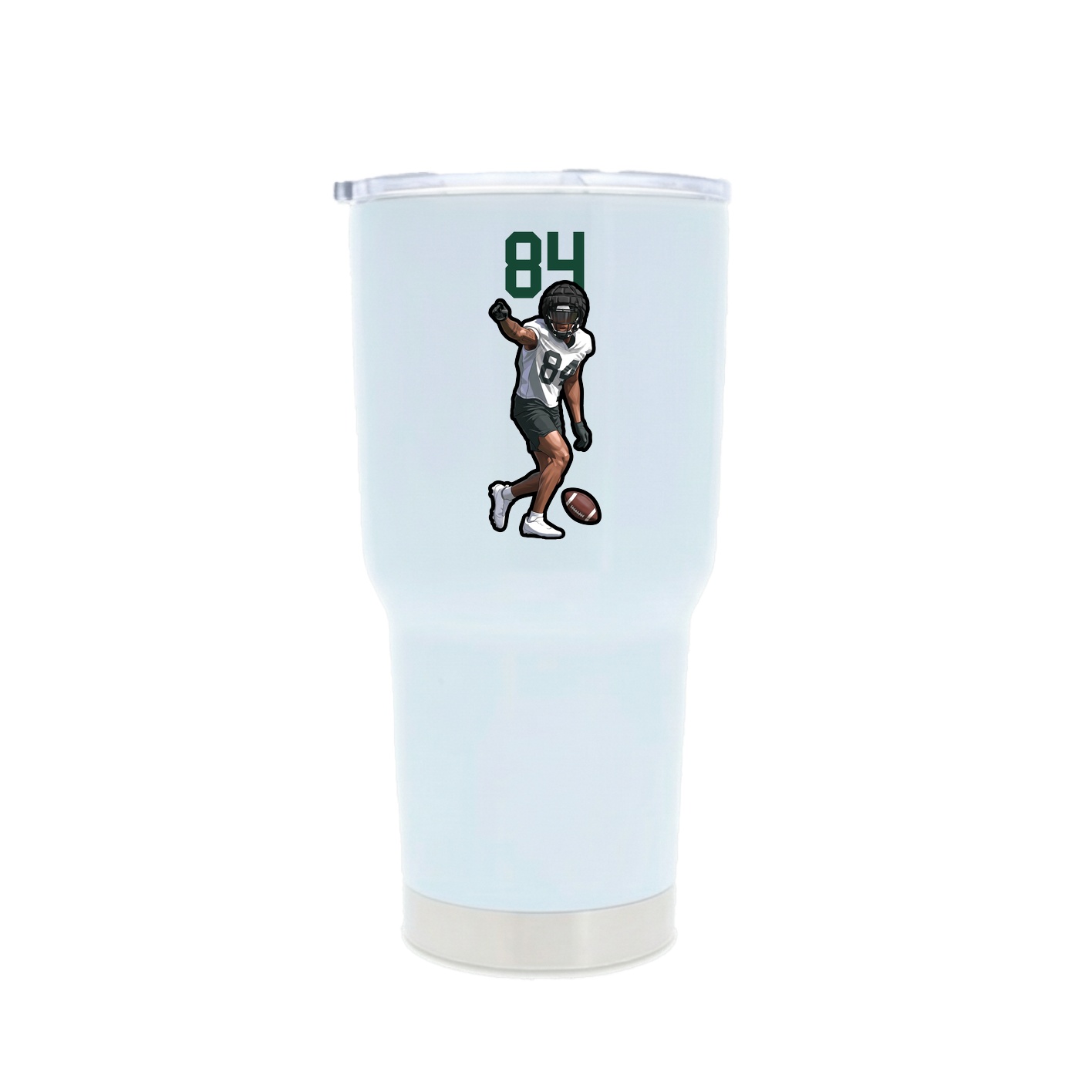 30oz Stainless Steel Tumbler — Number Top in White
