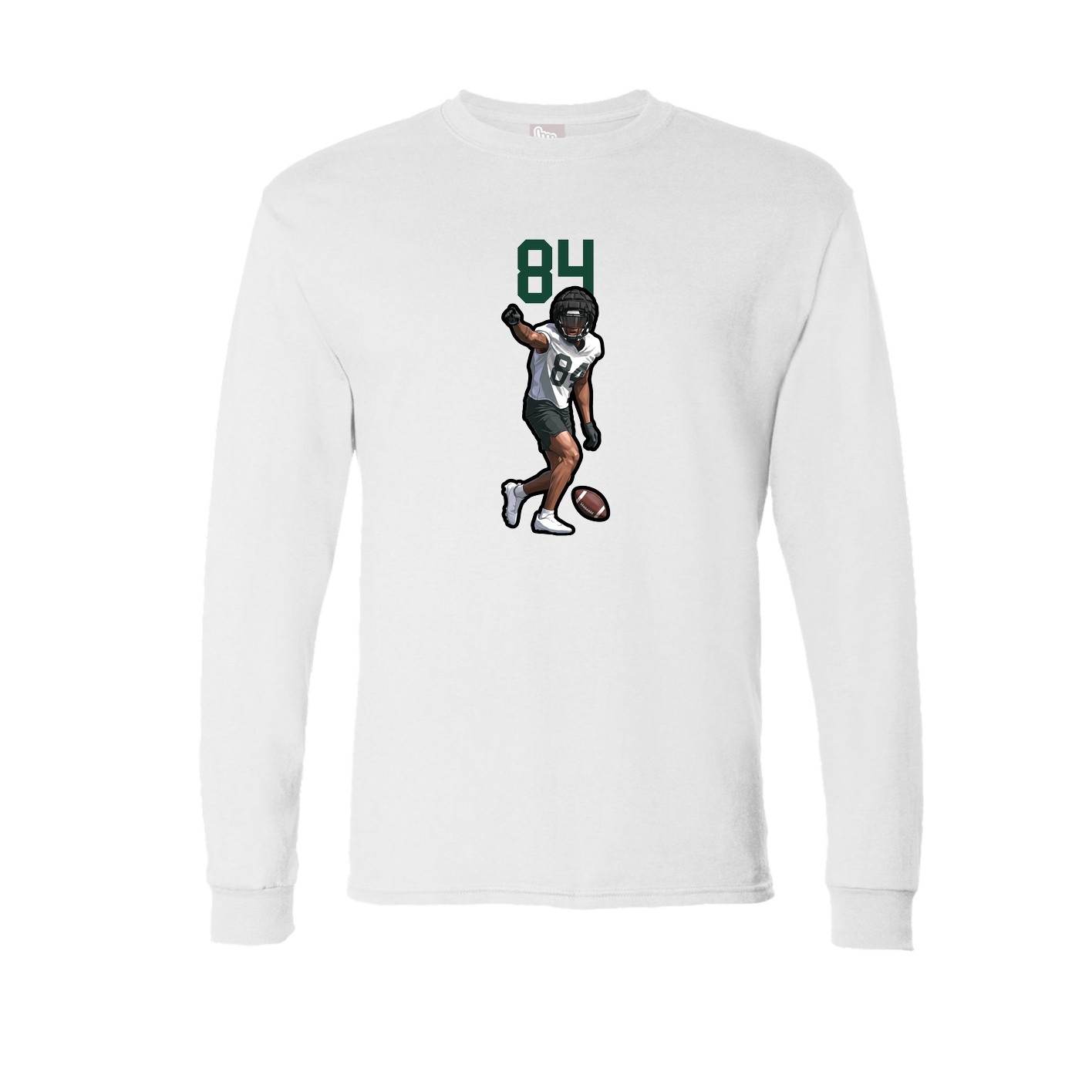 Long Sleeve Tee — Number Top in White