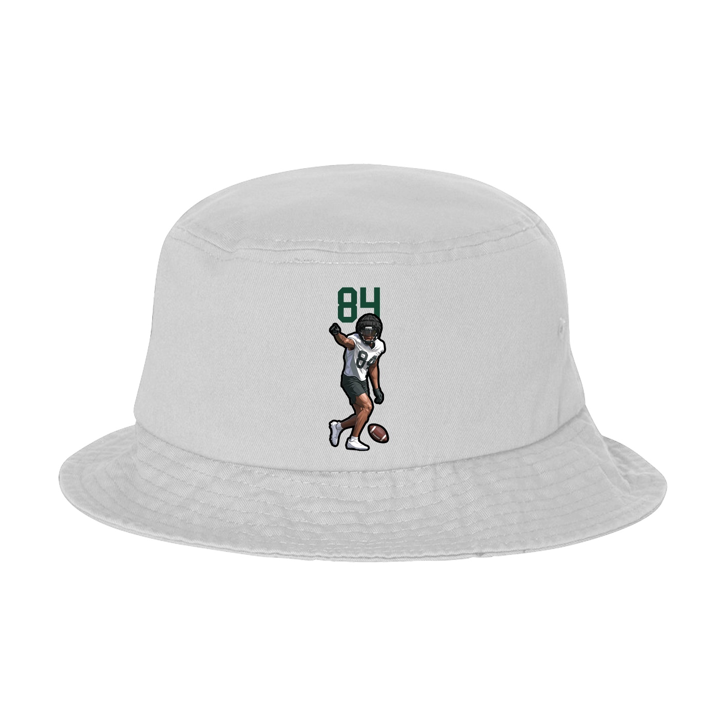 Bucket Cap — Number Top in White
