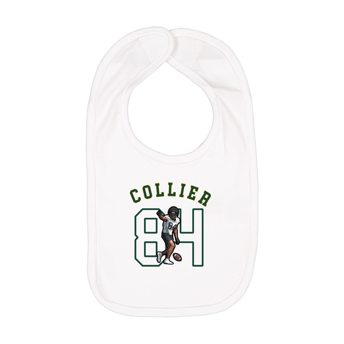 Infant Bib — Shirsey Arch in White