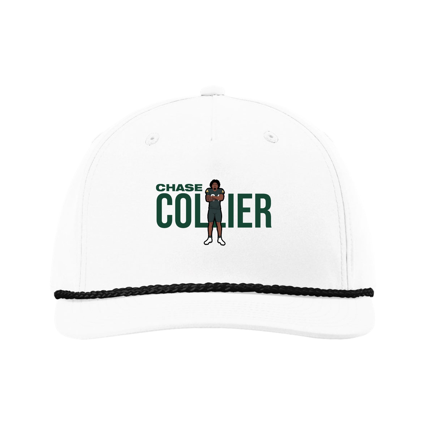 Five-Panel Classic Rope Cap — Player Name in White