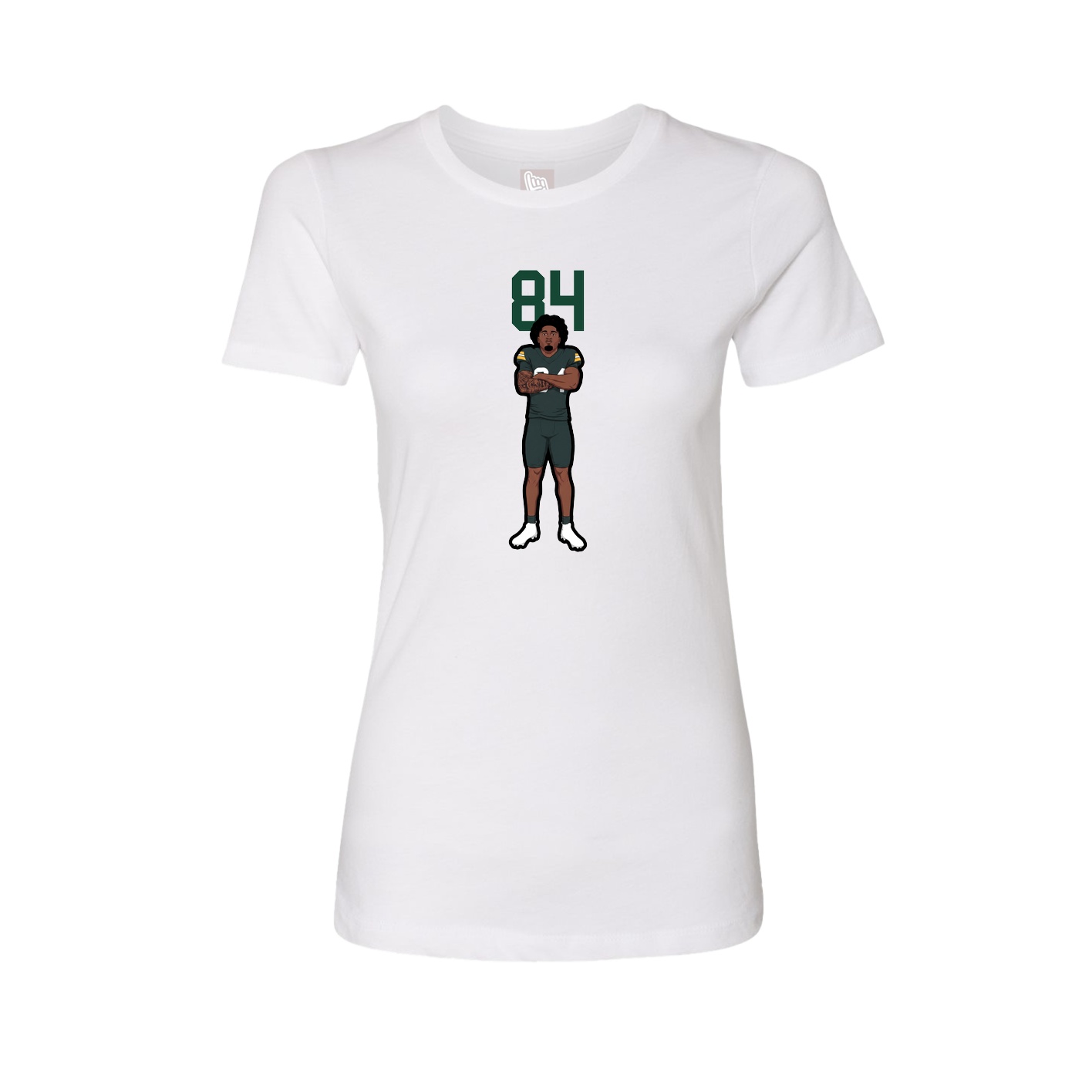 Fitted Women's Tee — Number Top in White