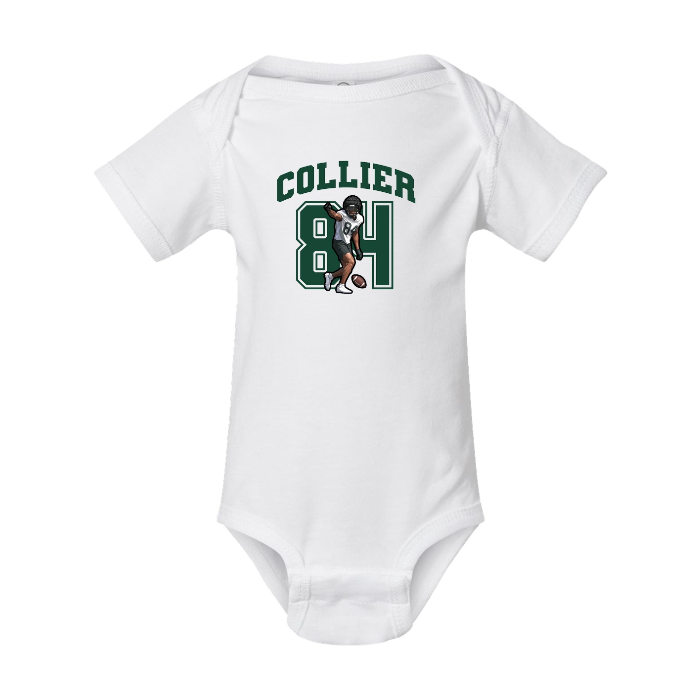 Baby Onesie — Number in White