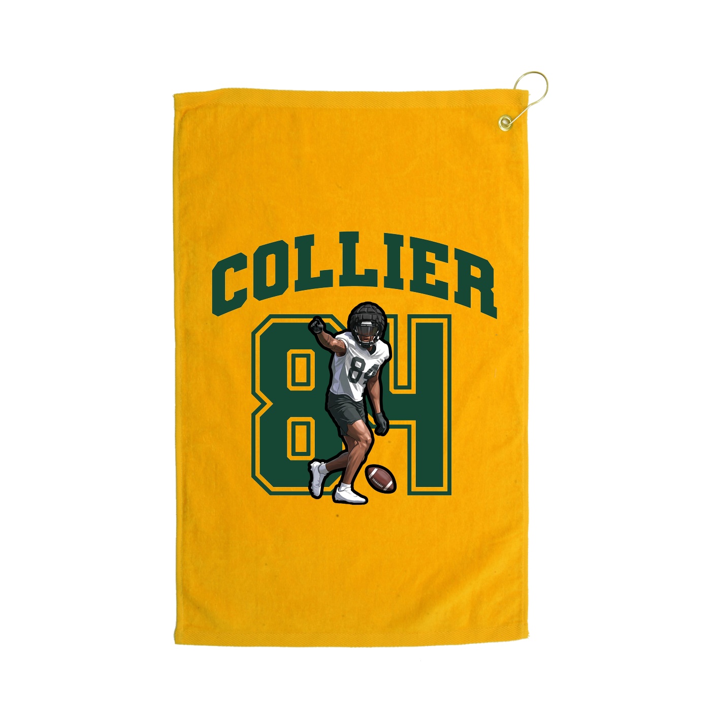 Golf Towel — Number in Gold
