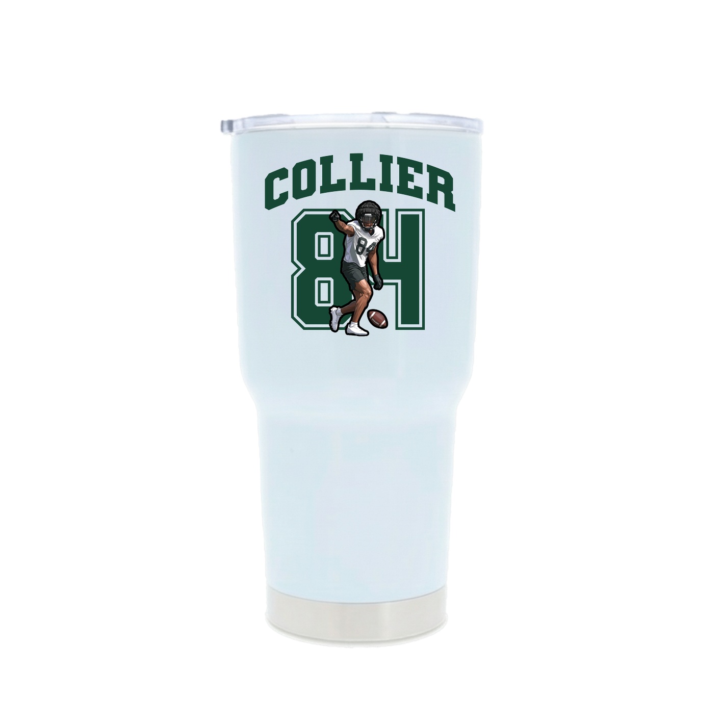 30oz Stainless Steel Tumbler — Number in White