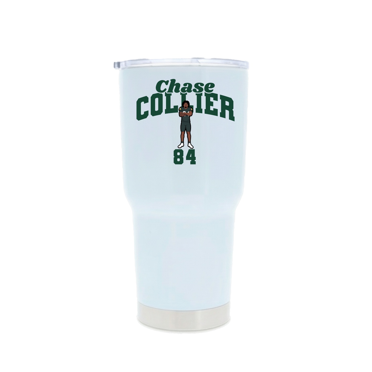30oz Stainless Steel Tumbler — Signature Arch in White