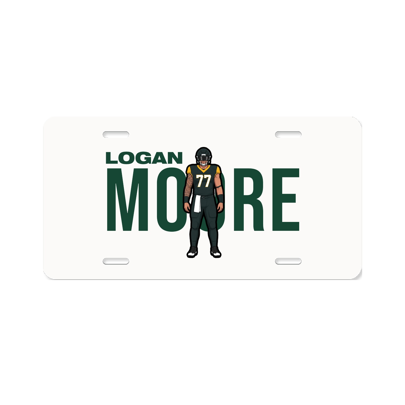 License Plate — Player Name in Classic