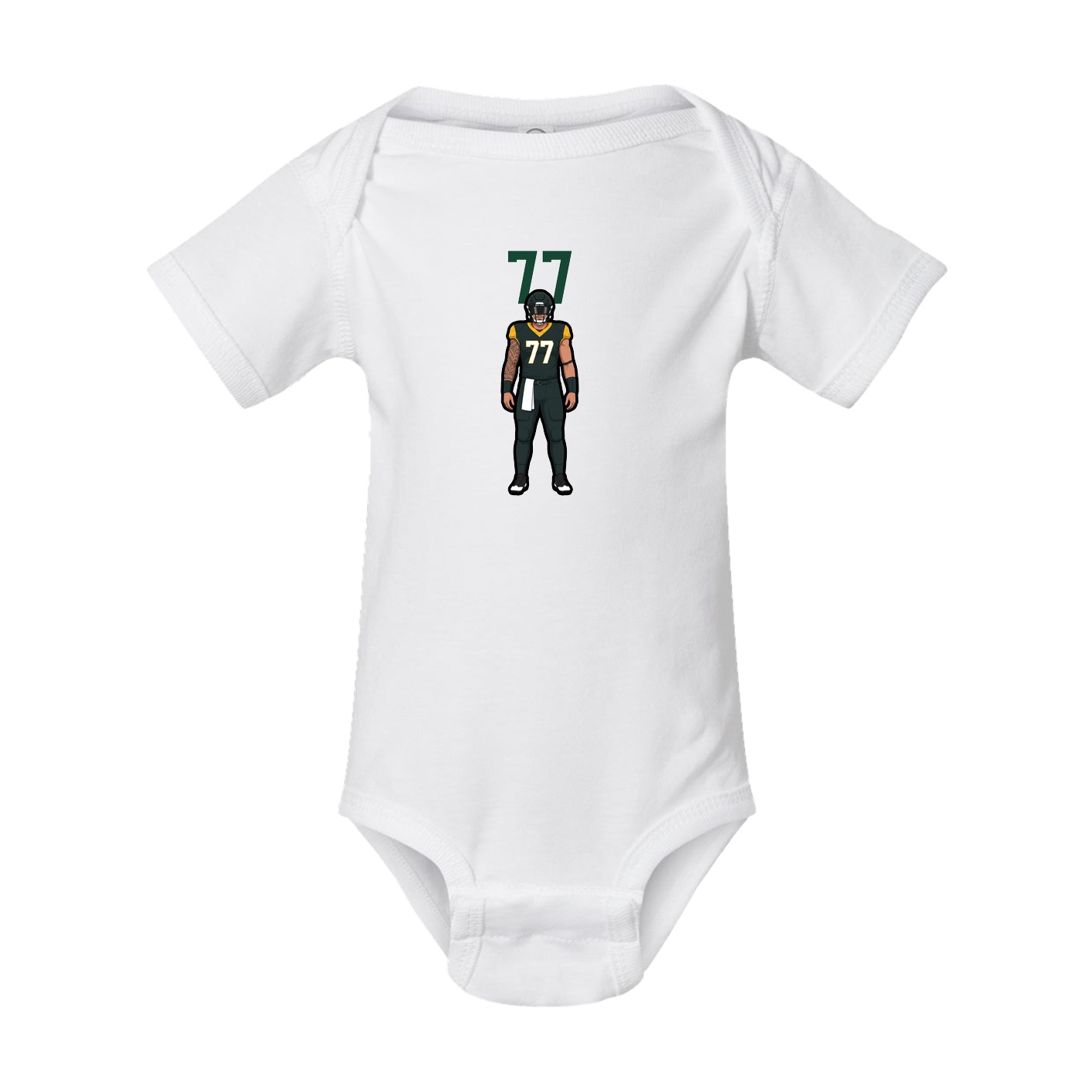 Baby Onesie — Number Top in White