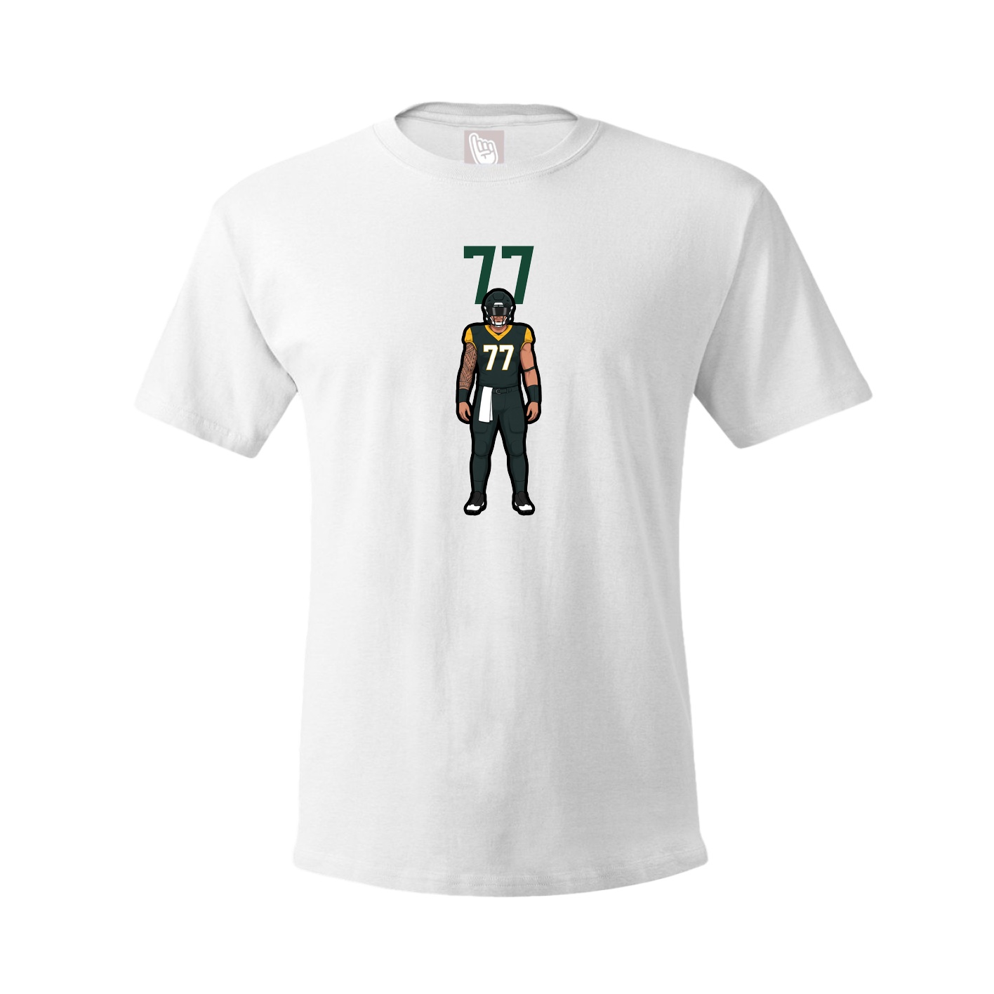 Youth Tee — Number Top in White