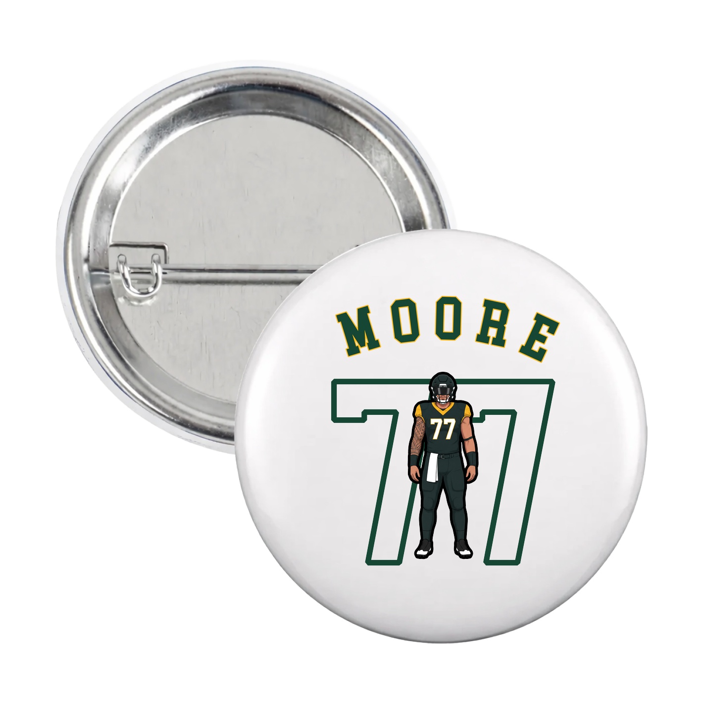 Game Day Button — Shirsey Arch in White