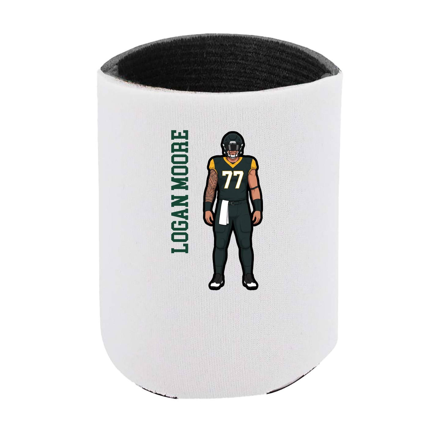 Can Holder — Name Vertical in White