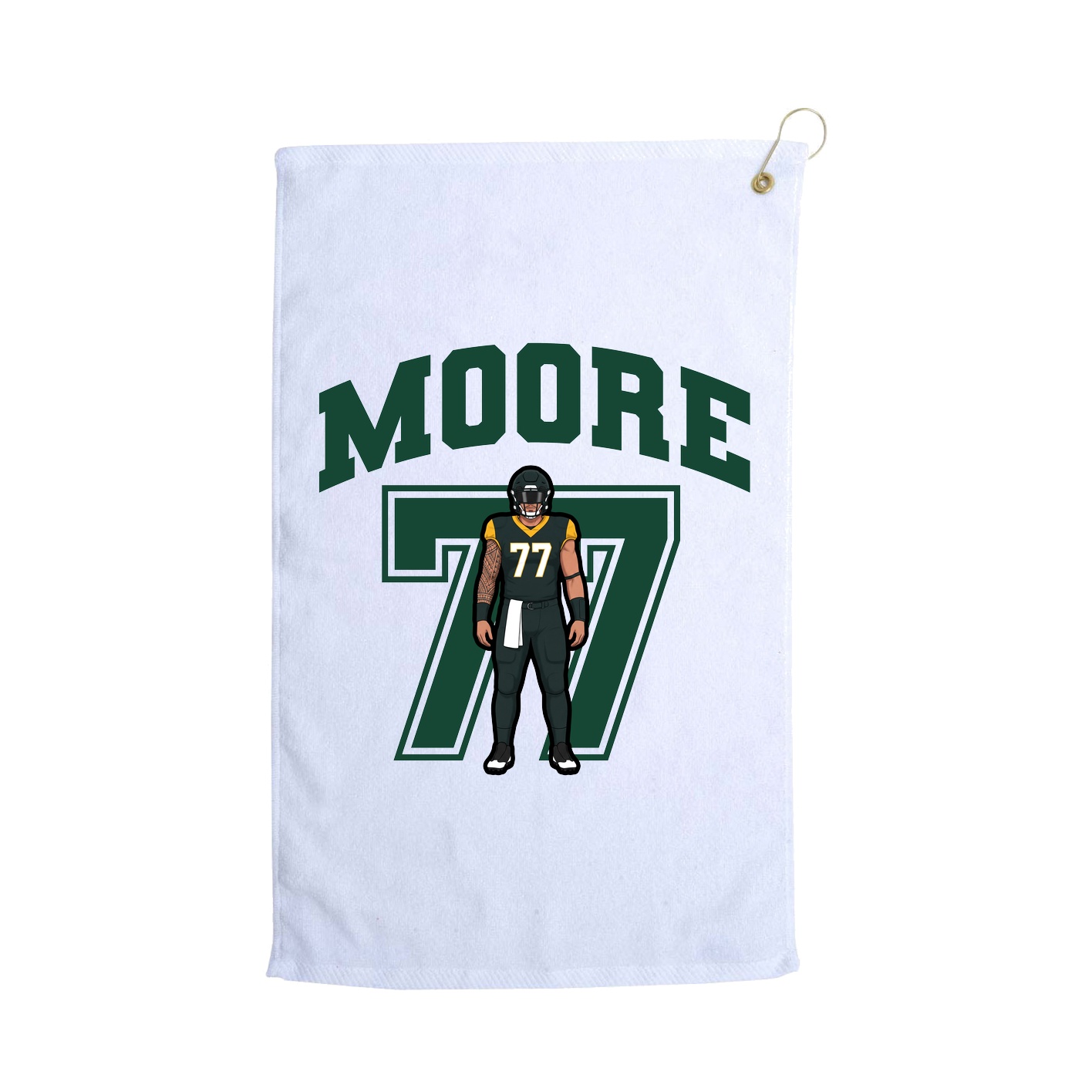 Golf Towel — Number in White