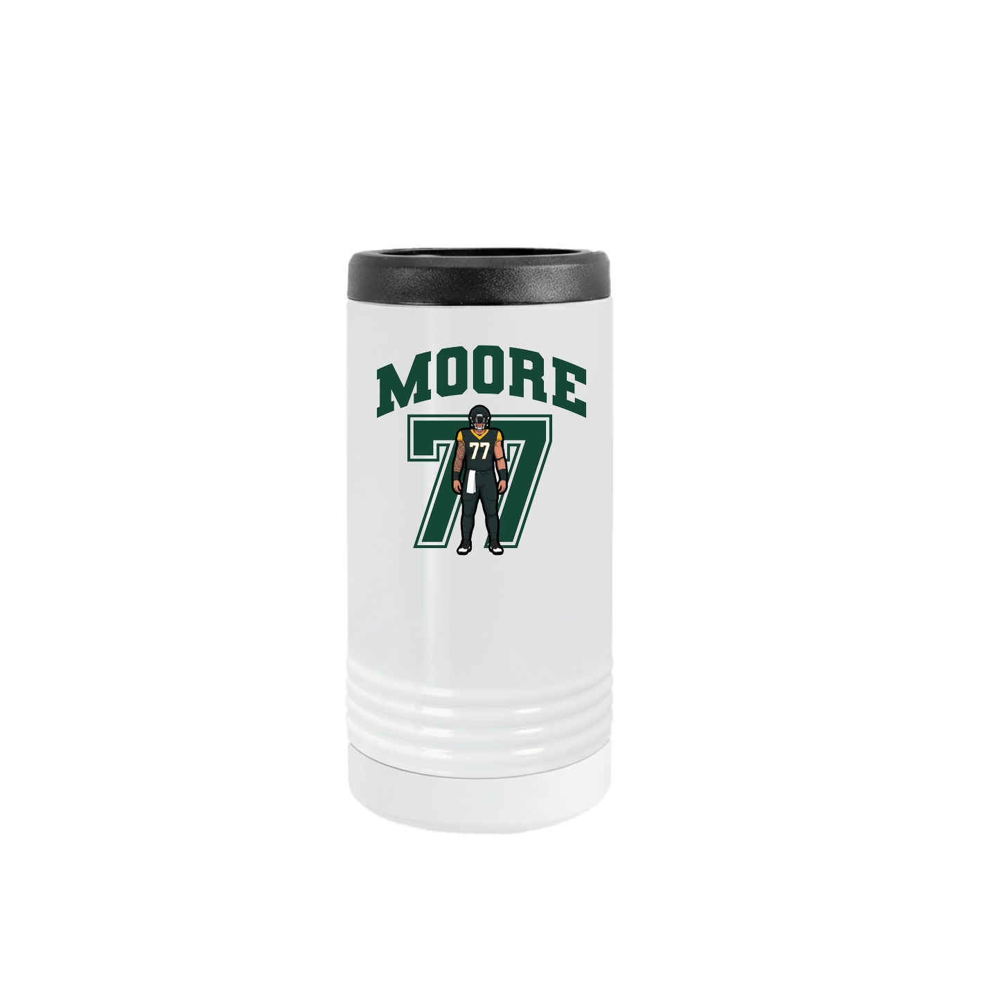 Slim Beverage Holder — Number in White