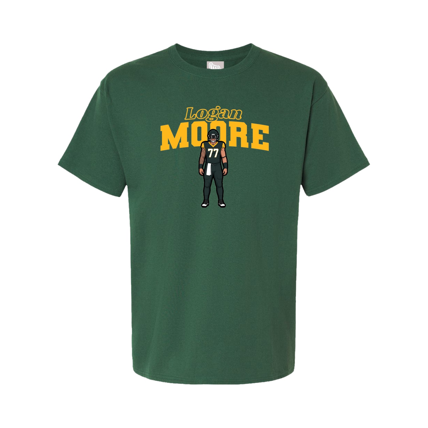 Youth Tee — Name Arch in Green