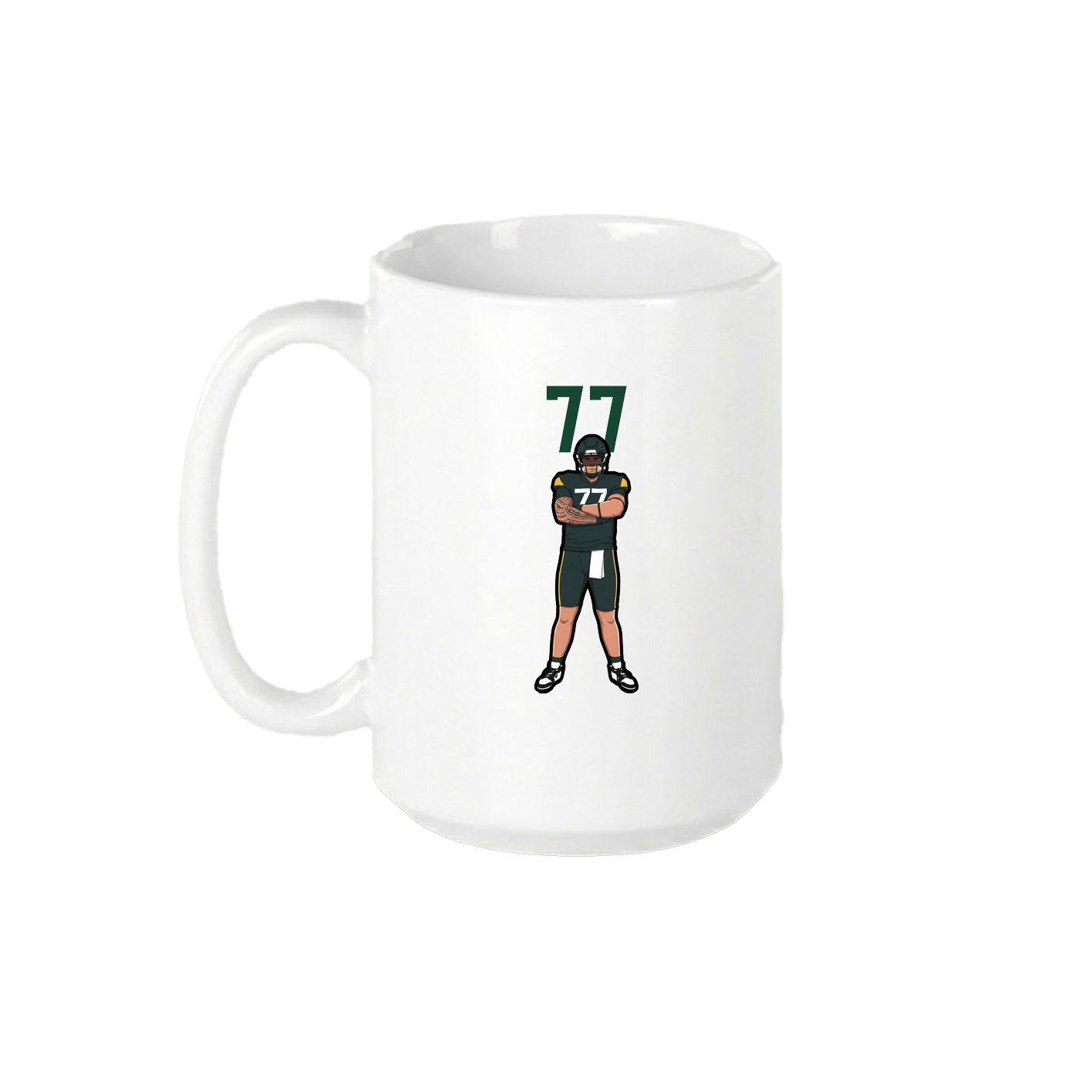 15oz Coffee Mug — Number Top in White